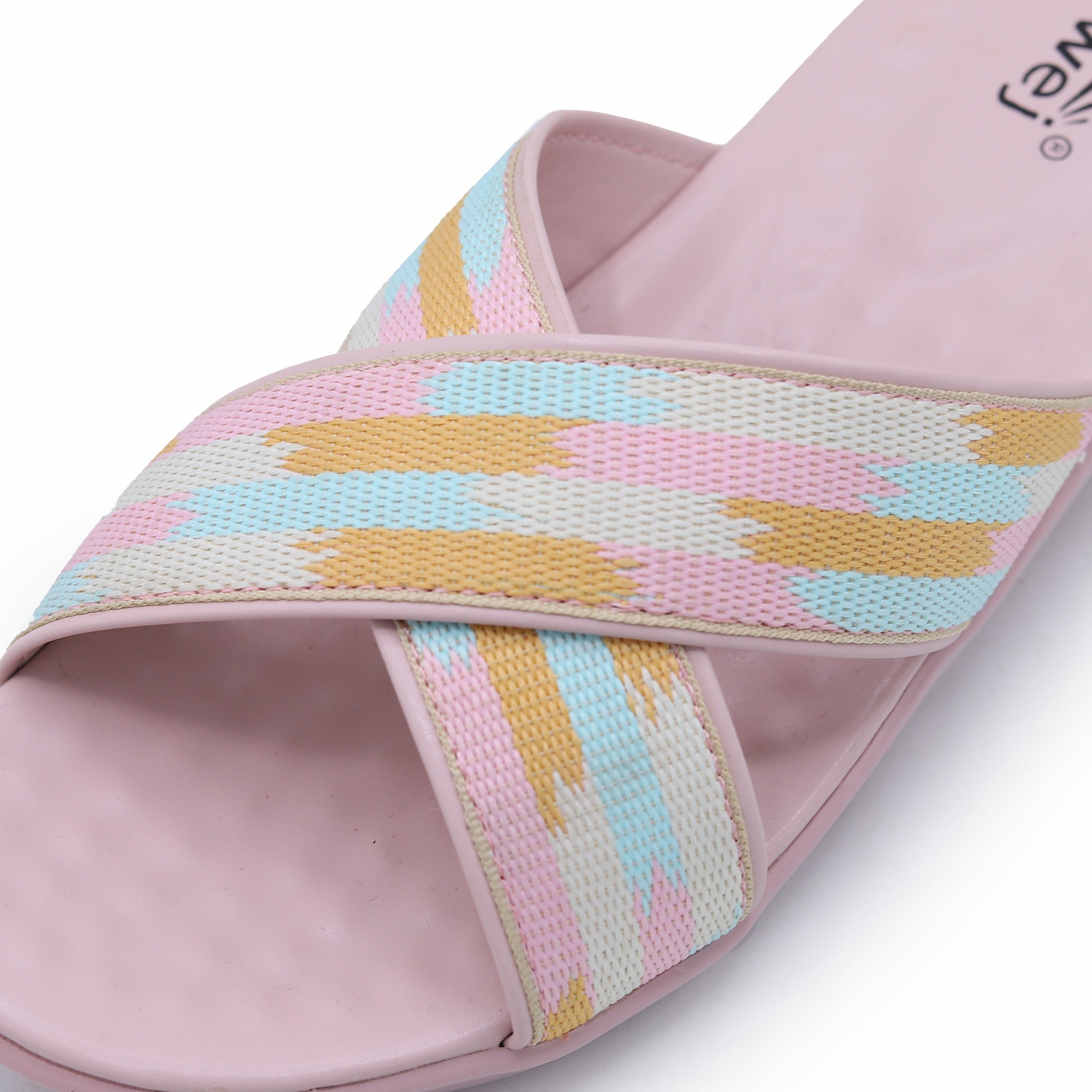Striped Slide 8003455 Pink