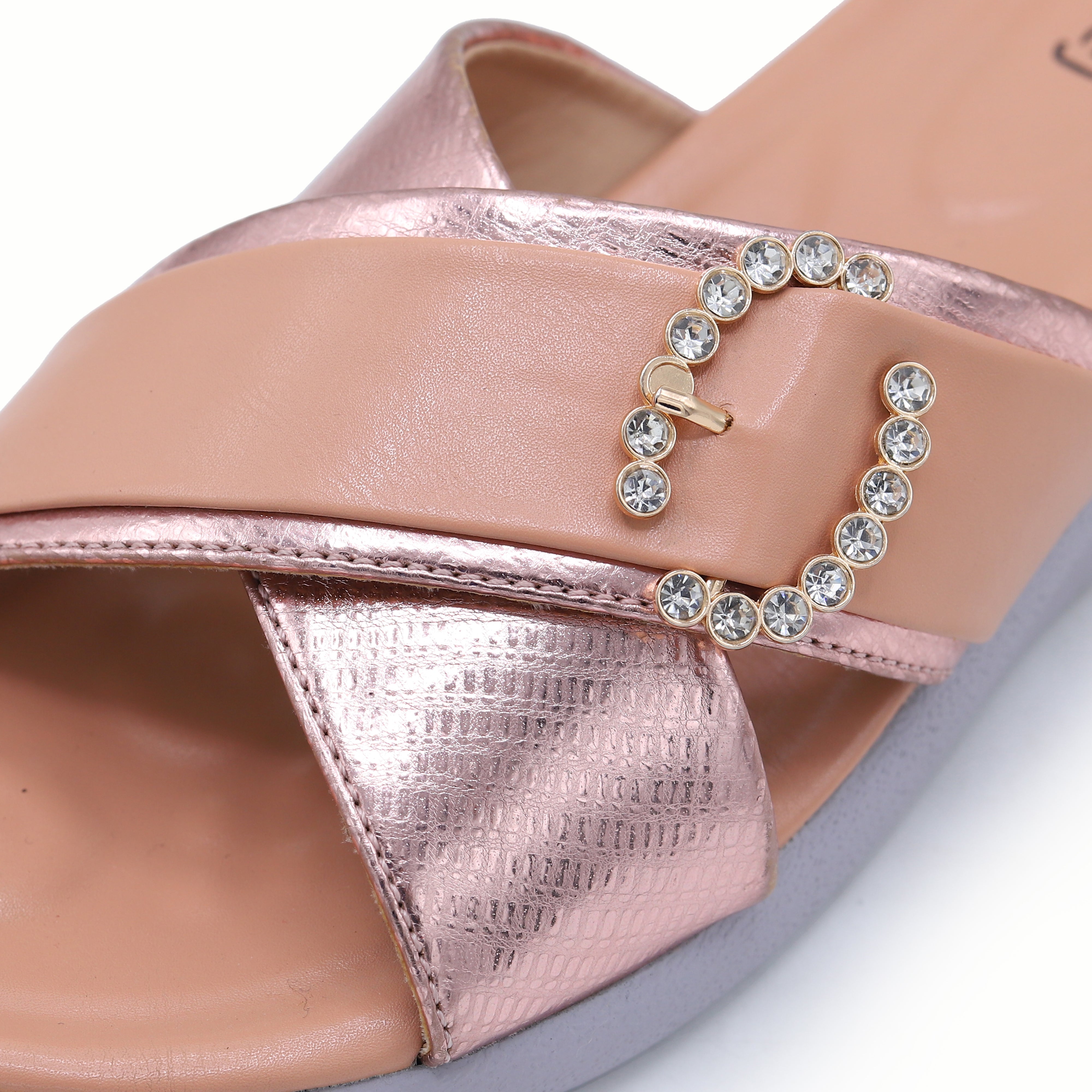 Rose Gold Slides 8003457 Peach