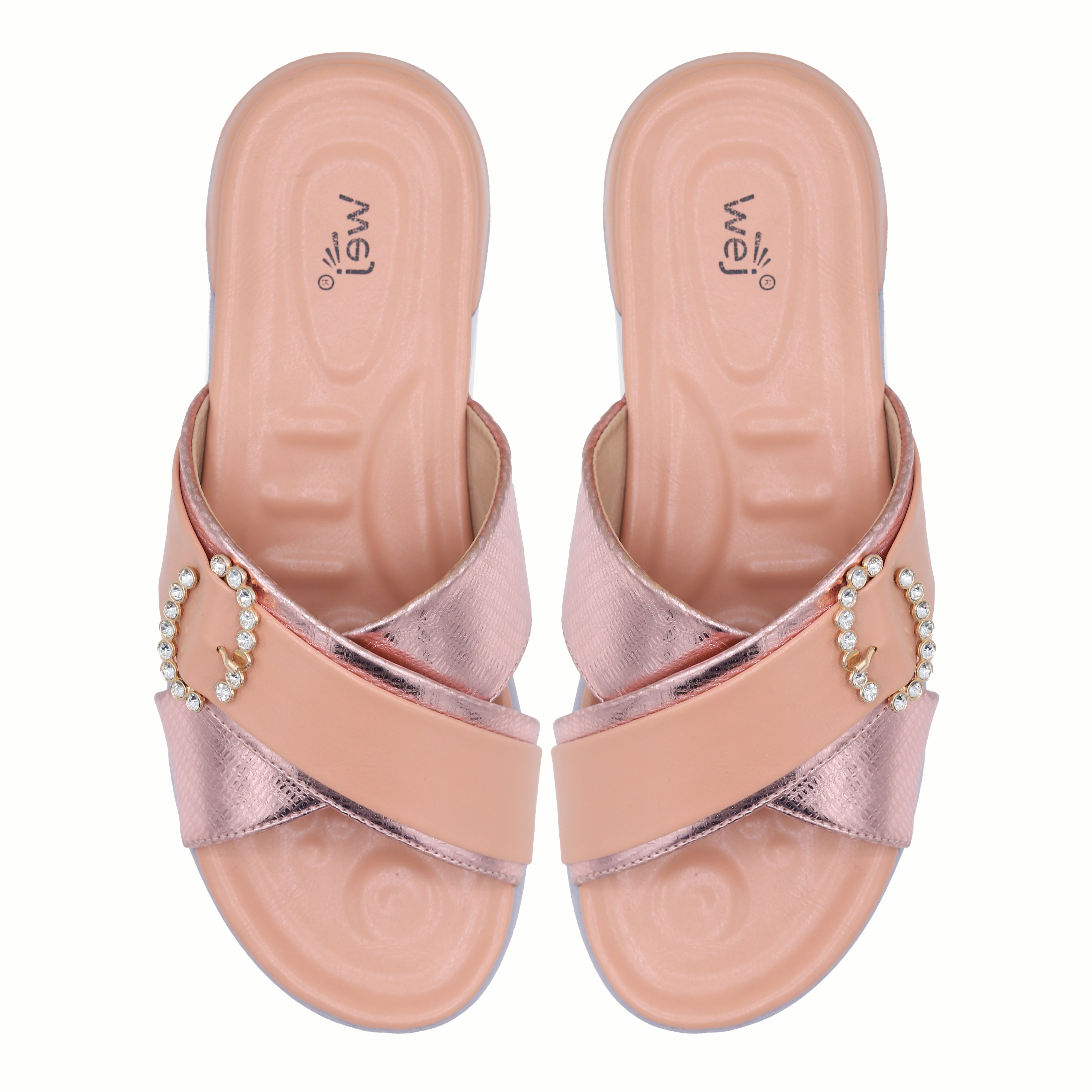 Rose Gold Slides 8003457 Peach