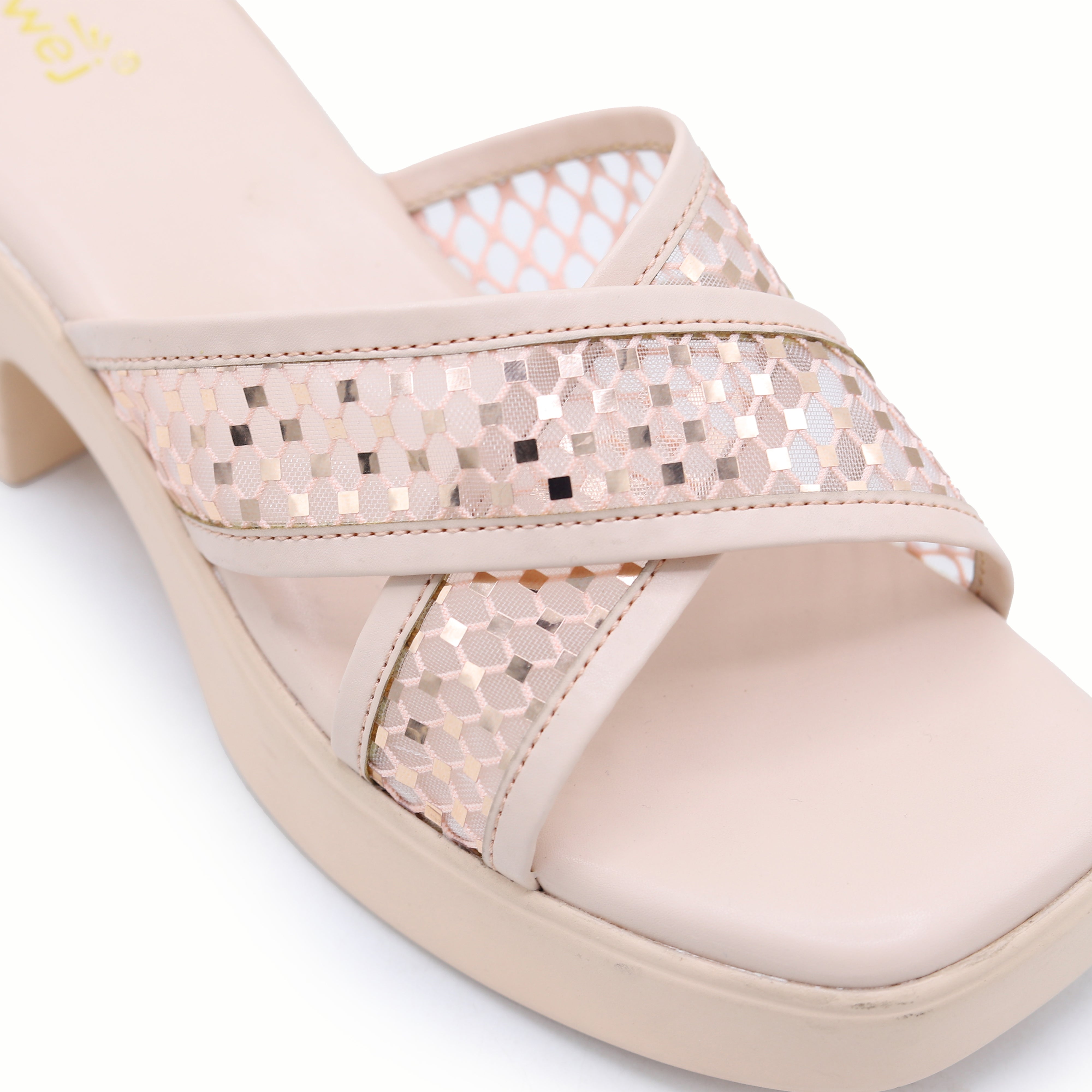 Perforated Block Heels 8003543 Beige