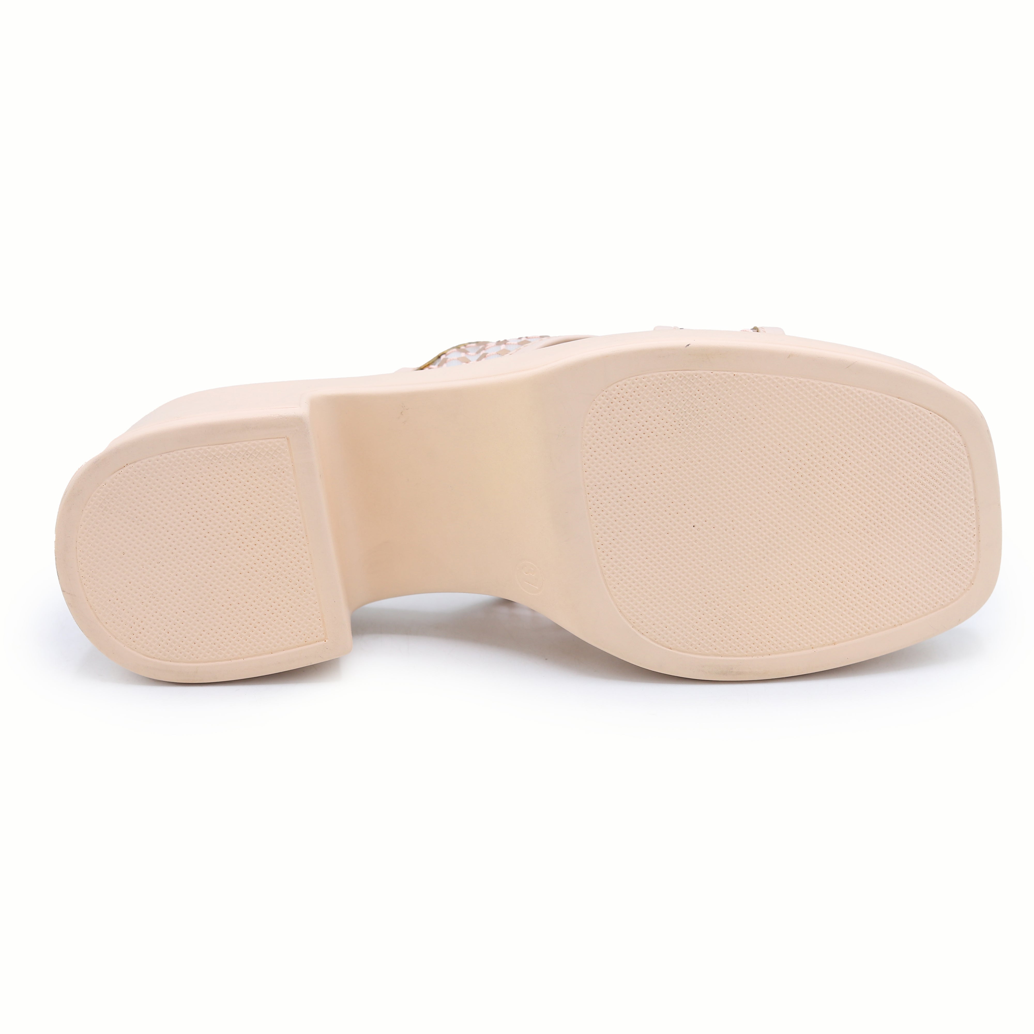 Perforated Block Heels 8003543 Beige