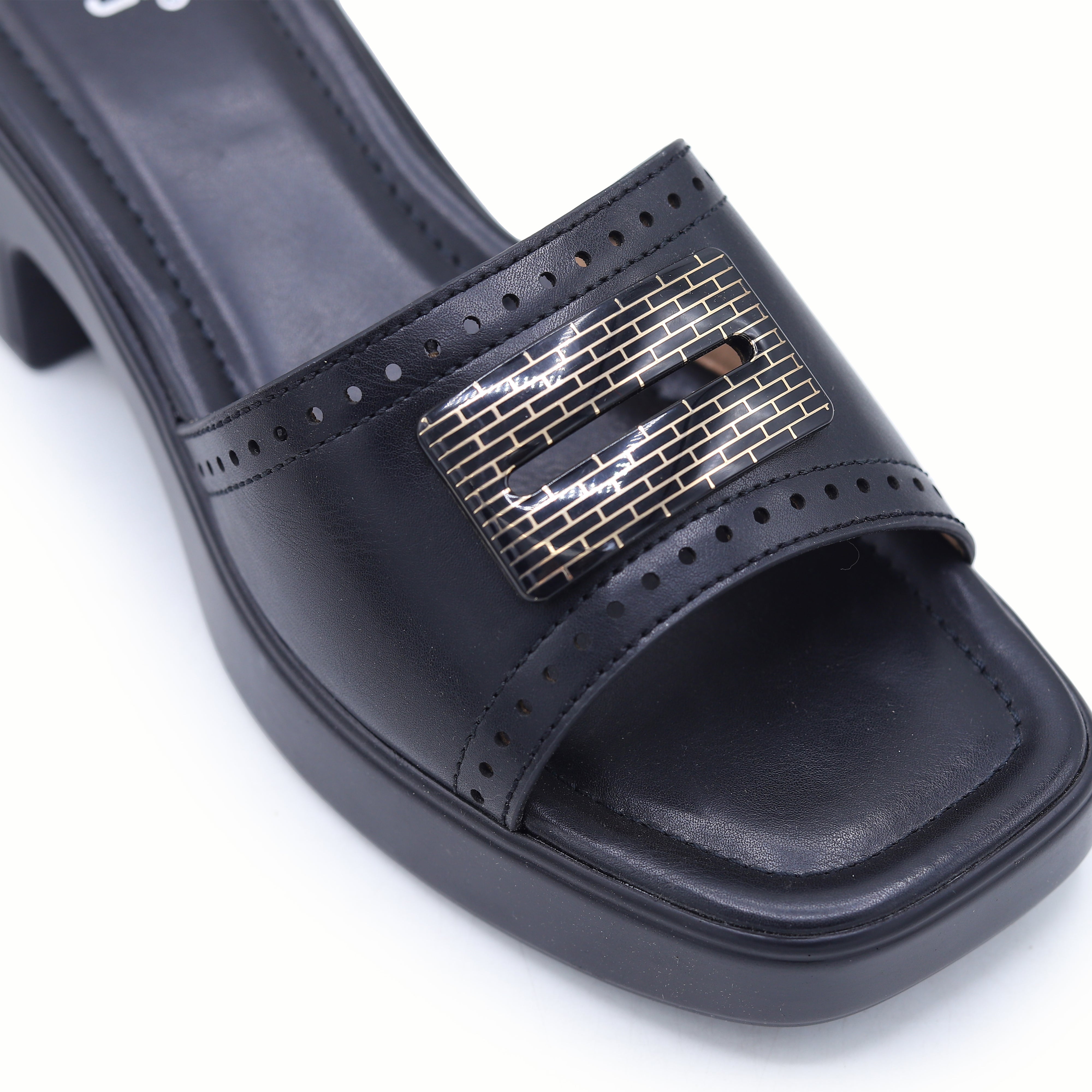 Block Heel Slides 8003444 Black