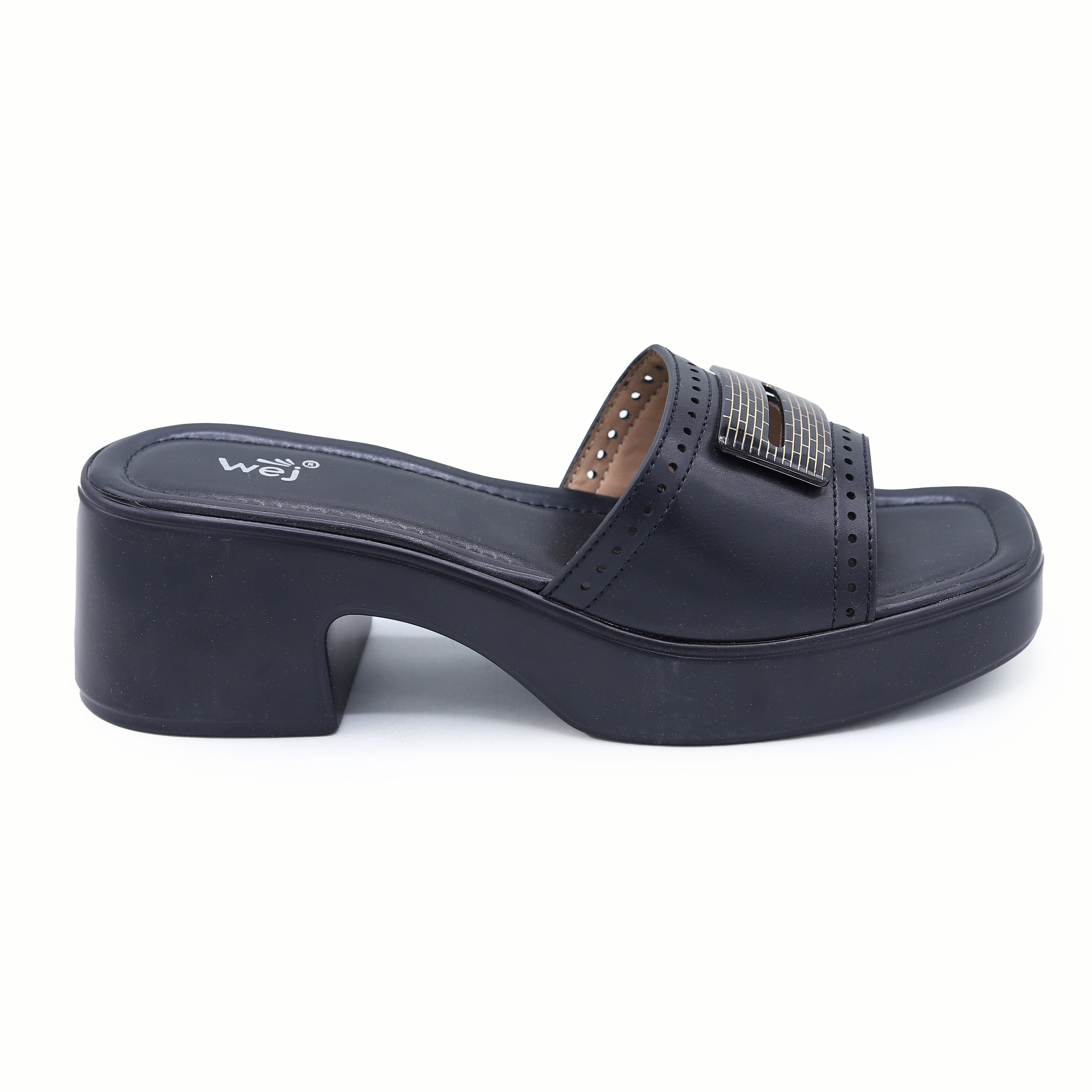 Block Heel Slides 8003444 Black