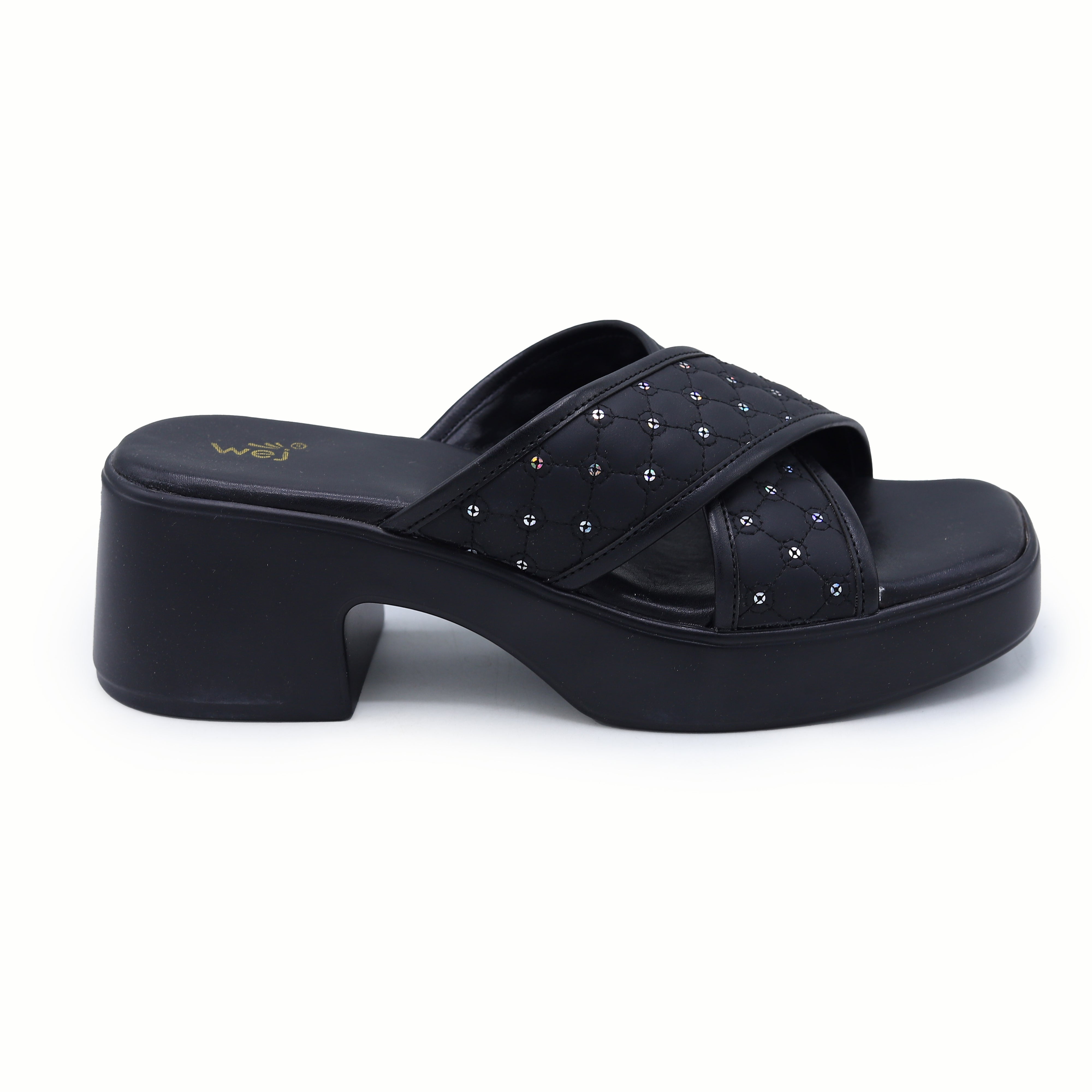 Quilted Block Heels 8003544 Black