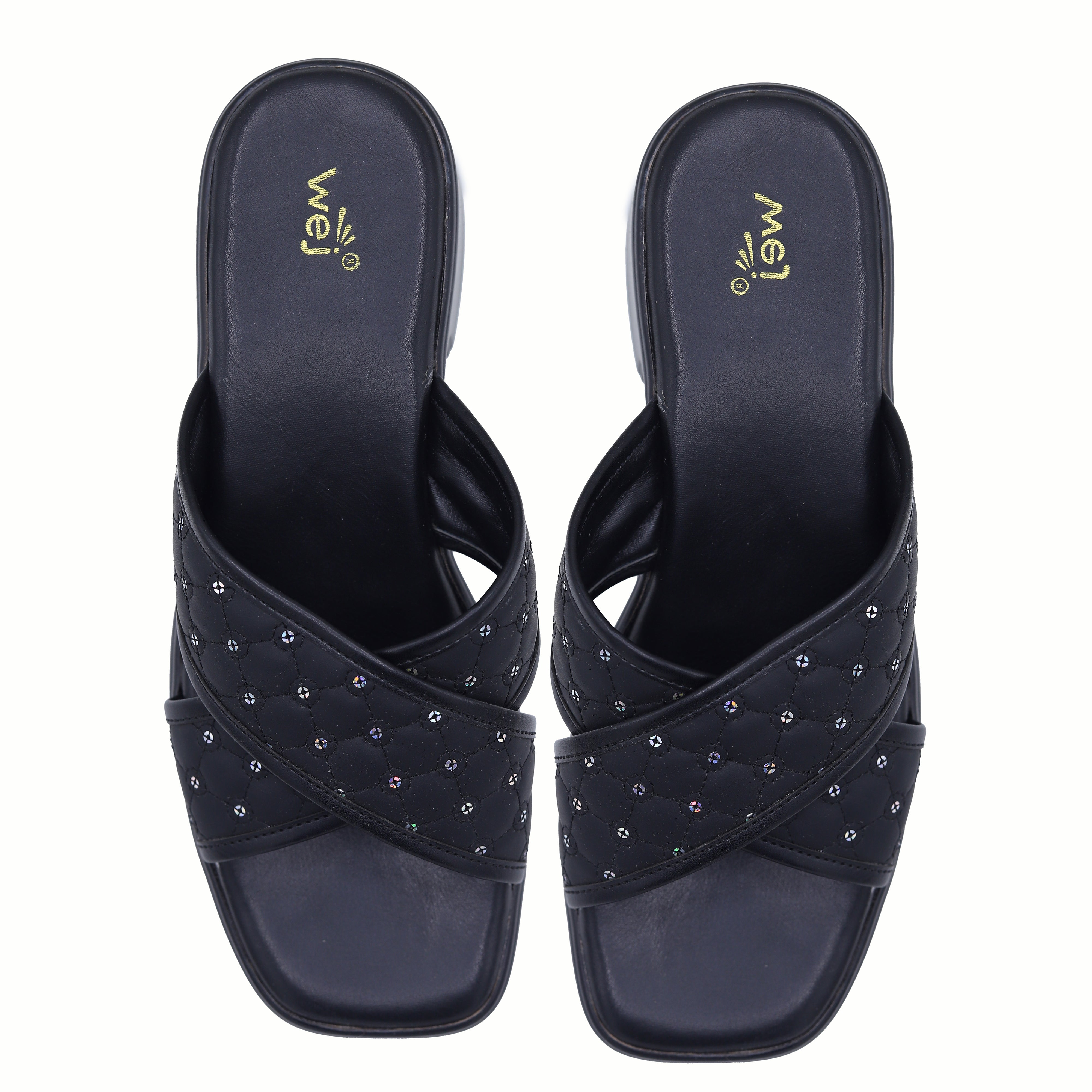 Quilted Block Heels 8003544 Black