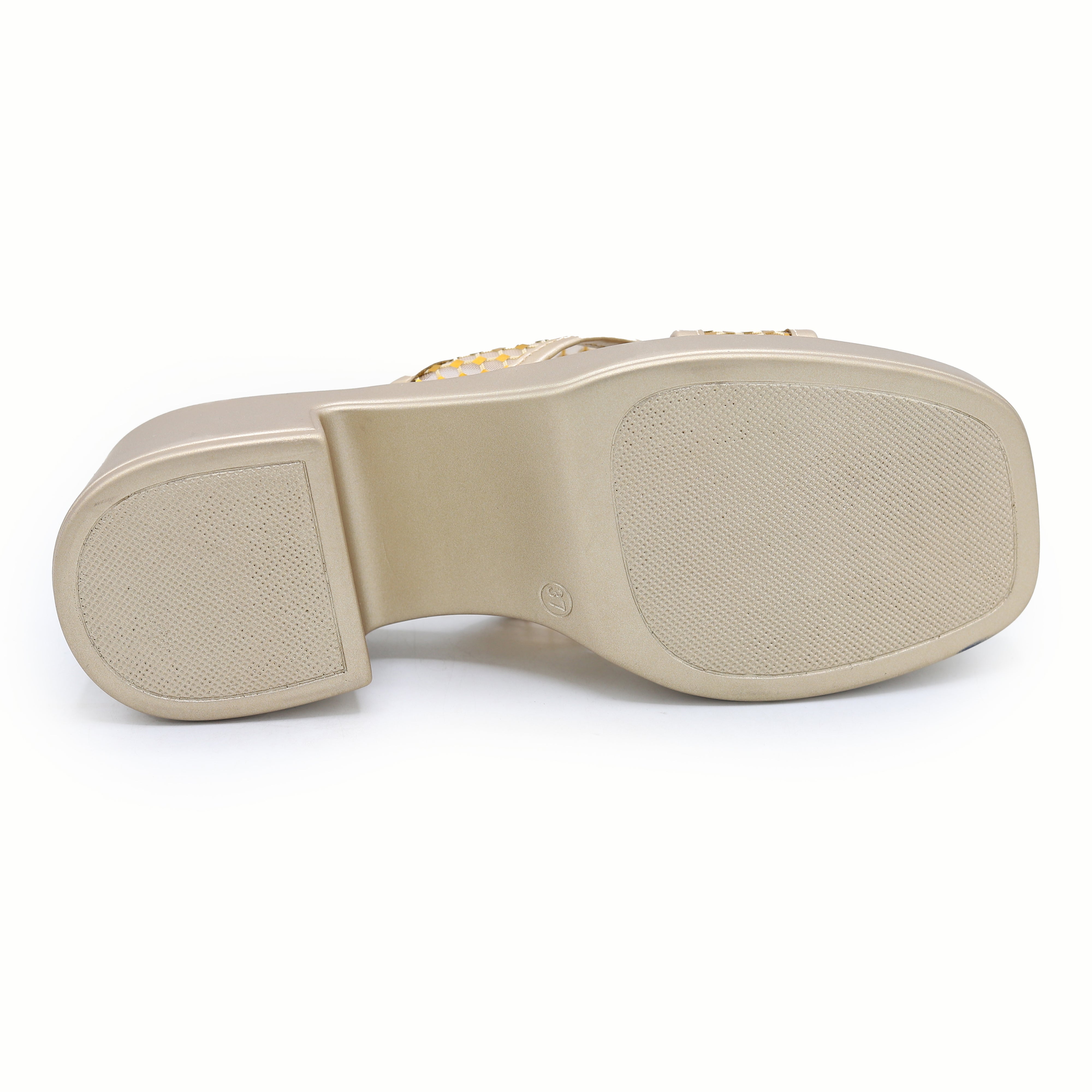 Perforated Block Heels 8003543 Gold