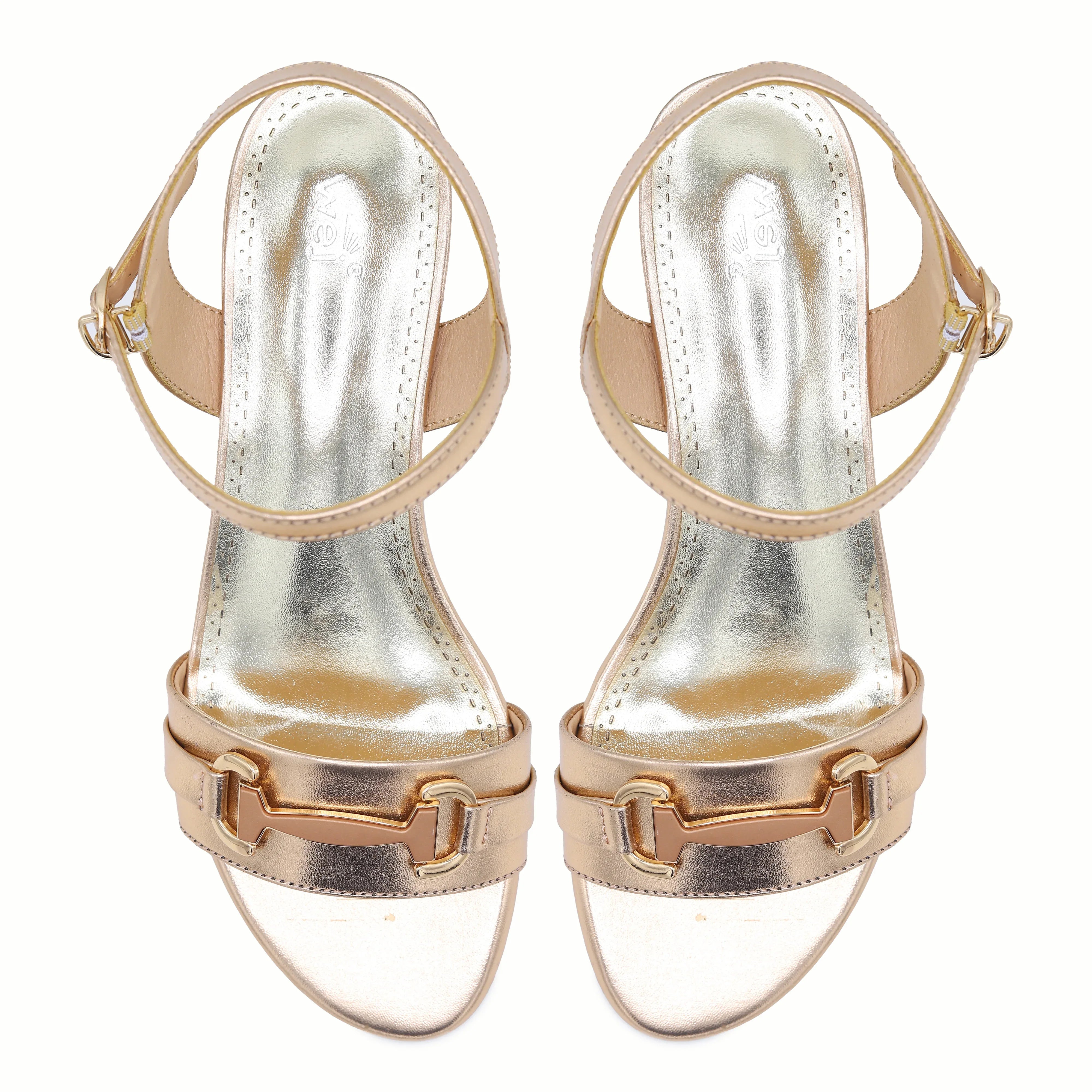 Block Heel Sandals 8102169 Peach