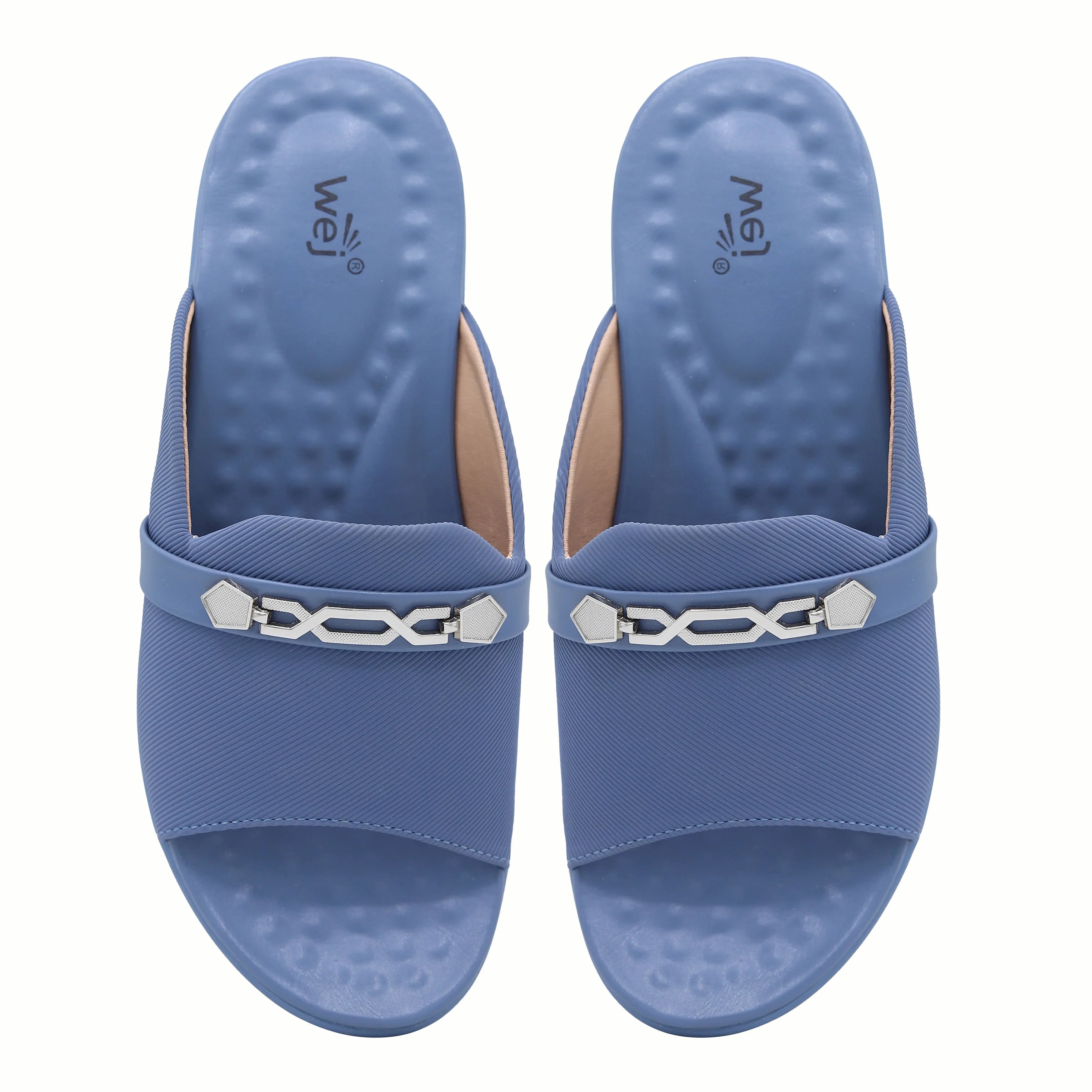 Wedge Slide 8003453 Blue - E Fashion