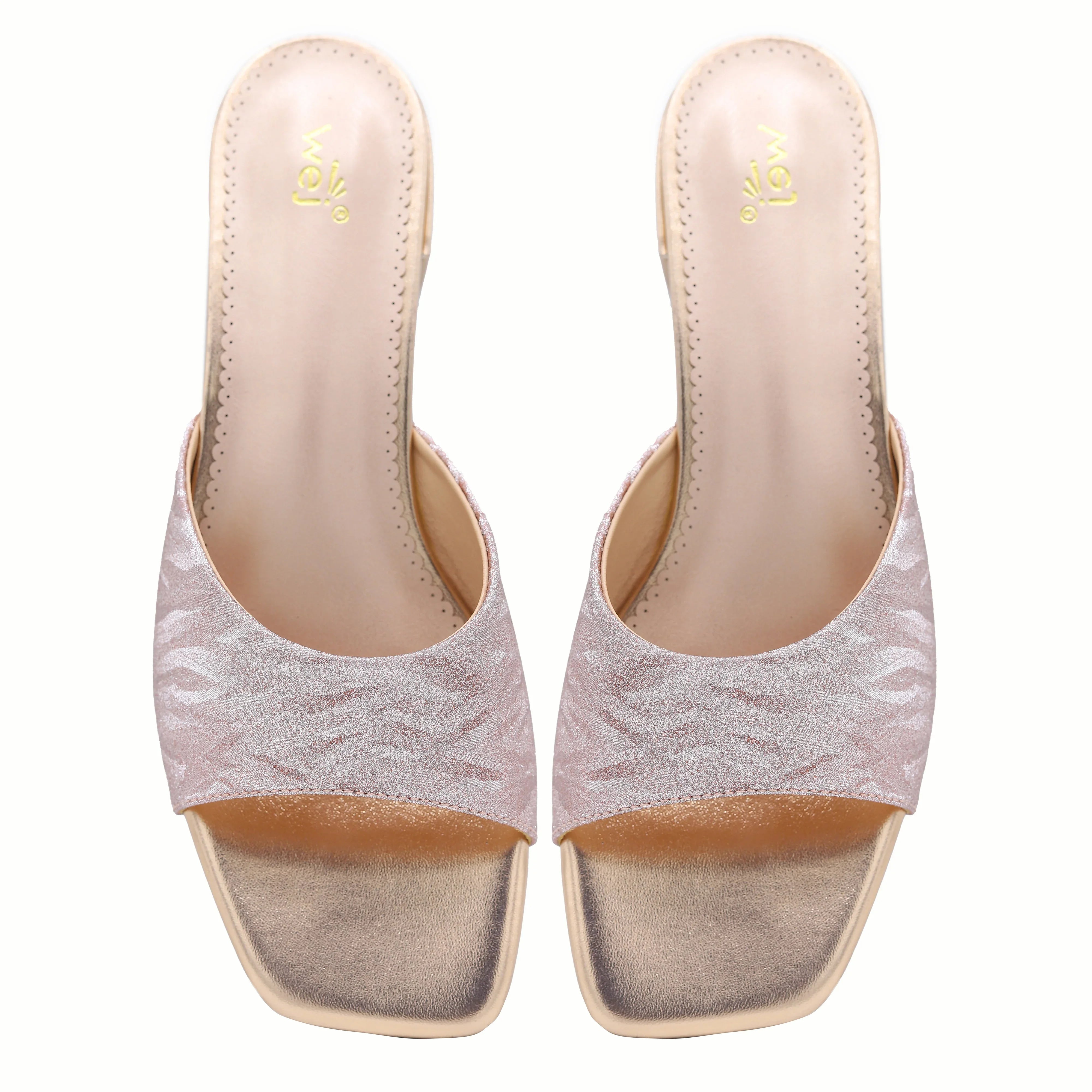 Block Heel Mules 8103113 Peach