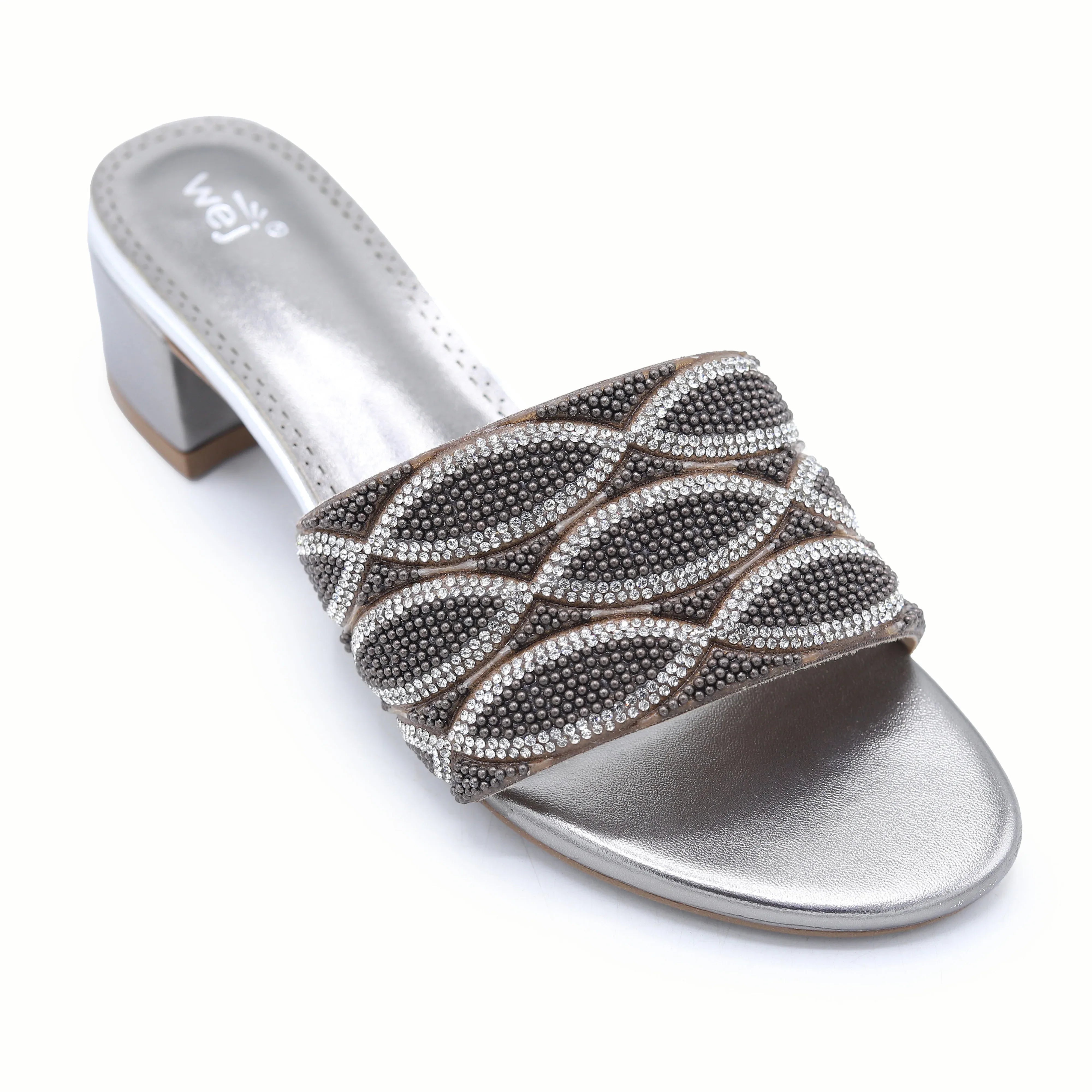 Block Heel Mules 8103110 Grey