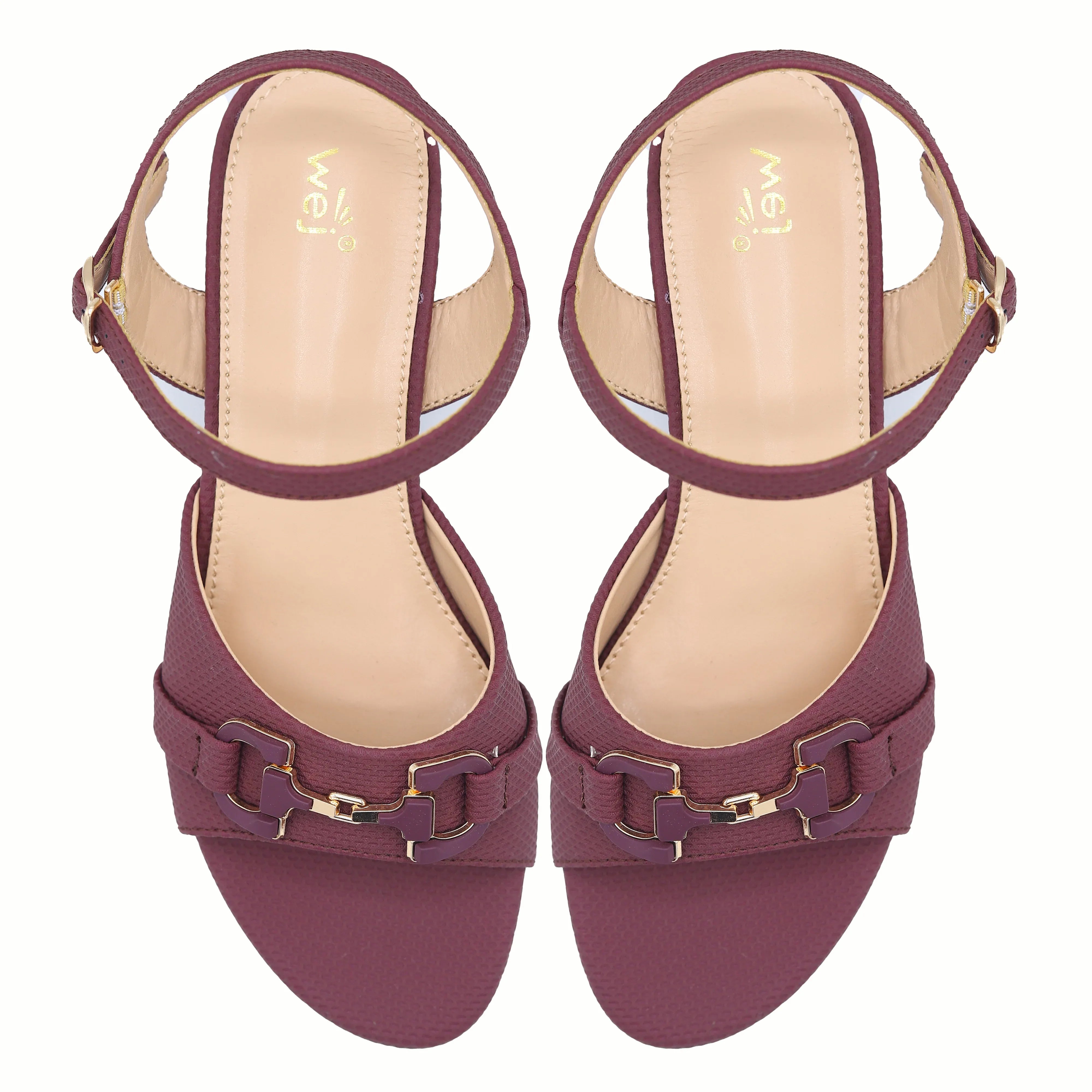 Block Heel  8102168 Maroon