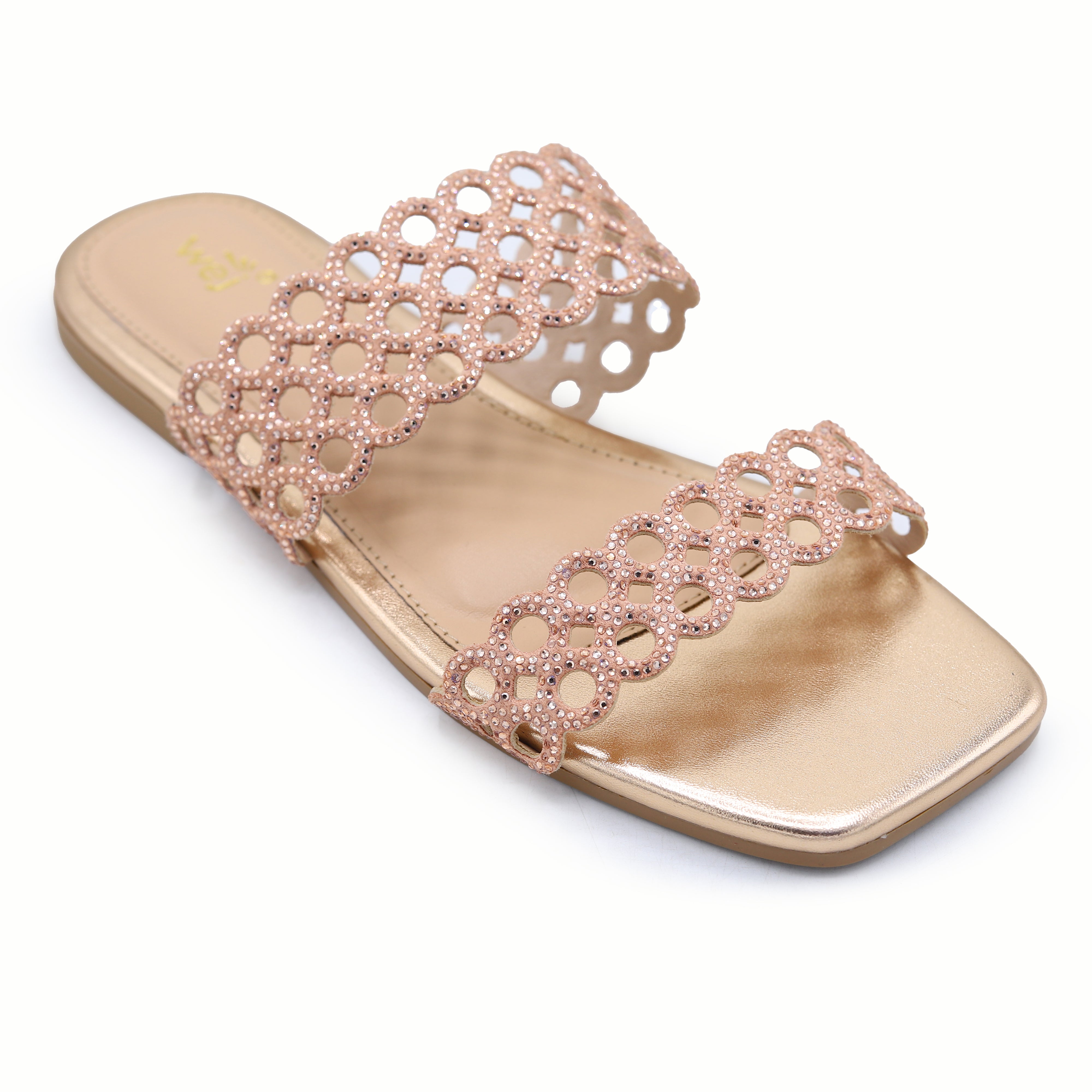 Crystal Lace Slide 8003583 Peach