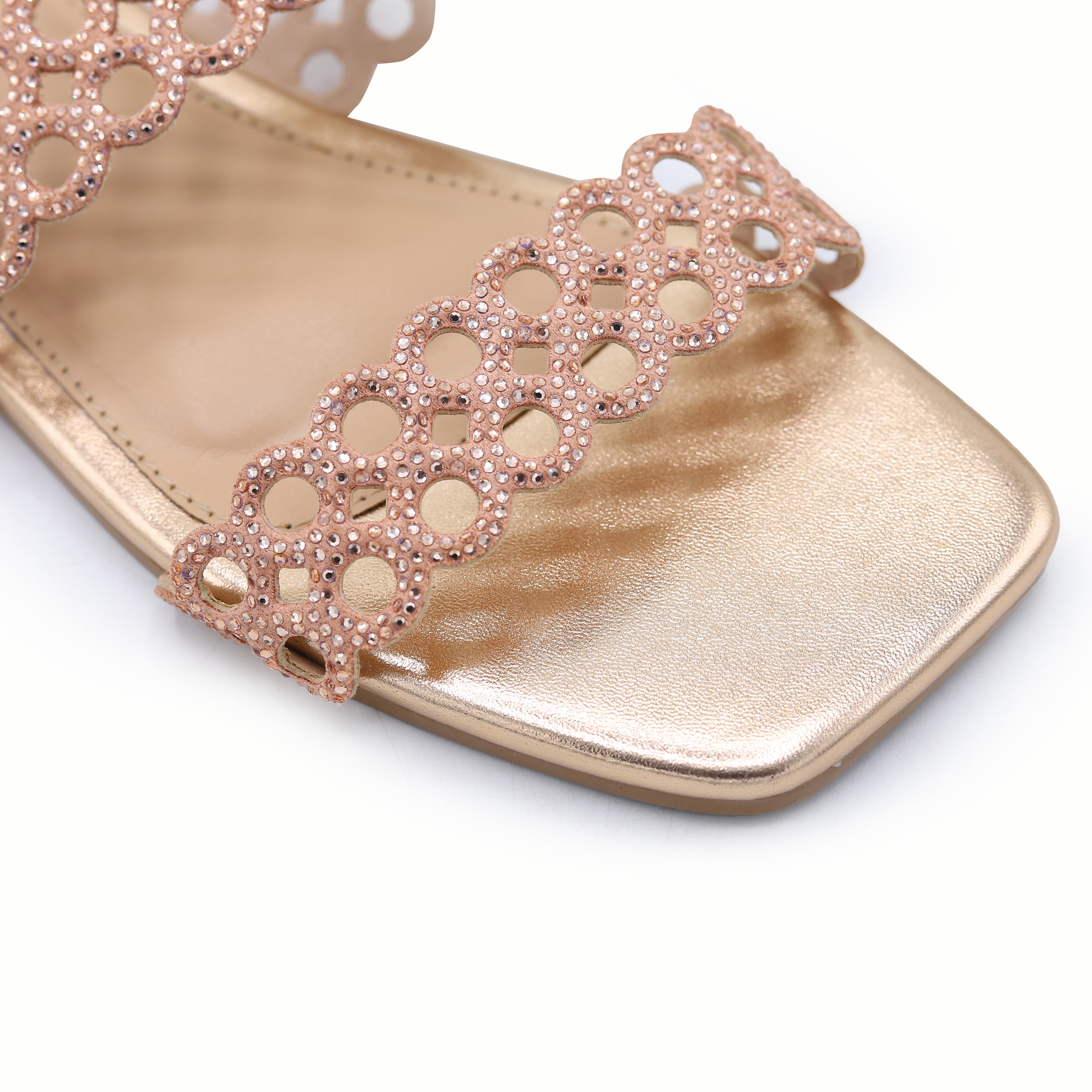 Crystal Lace Slide 8003583 Peach