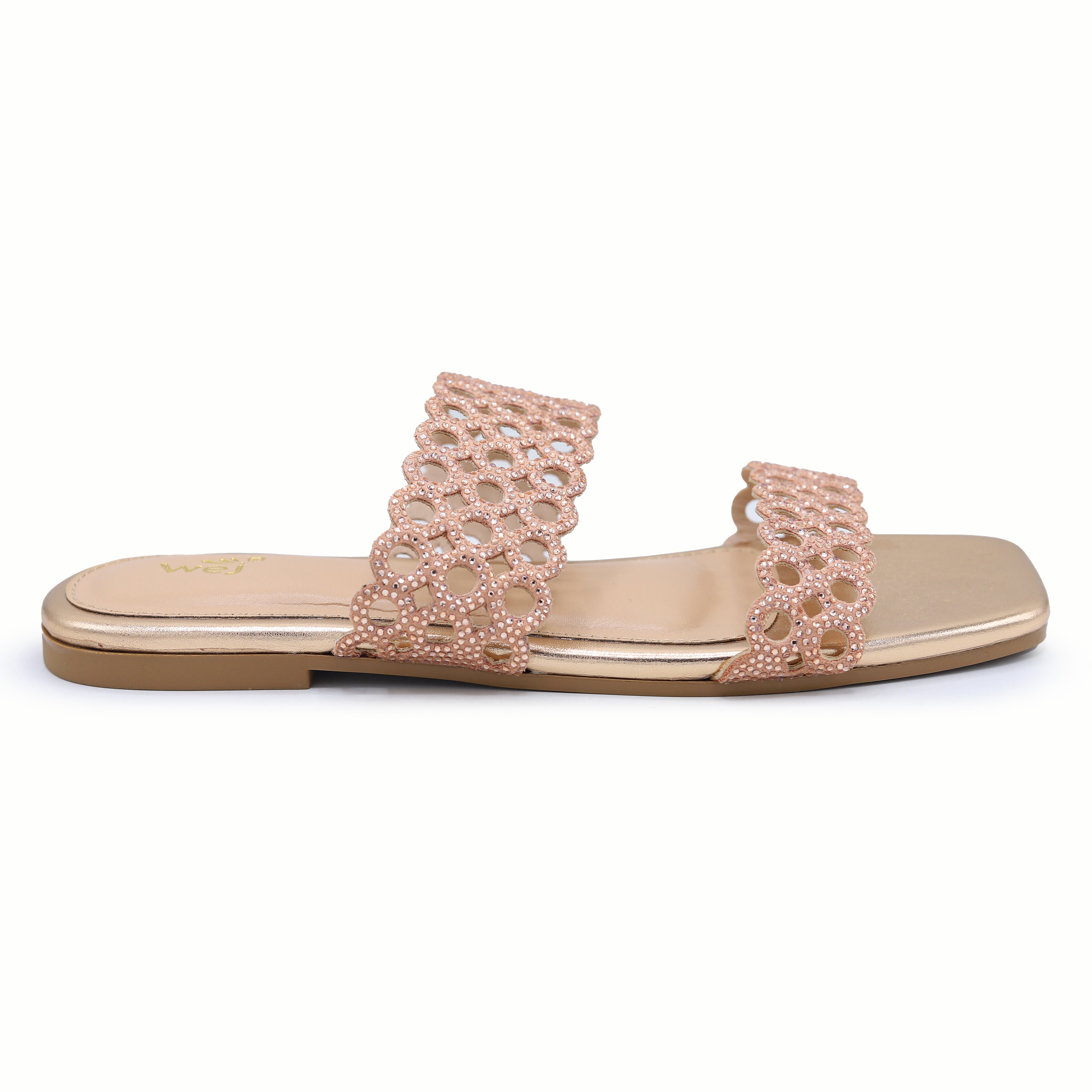Crystal Lace Slide 8003583 Peach