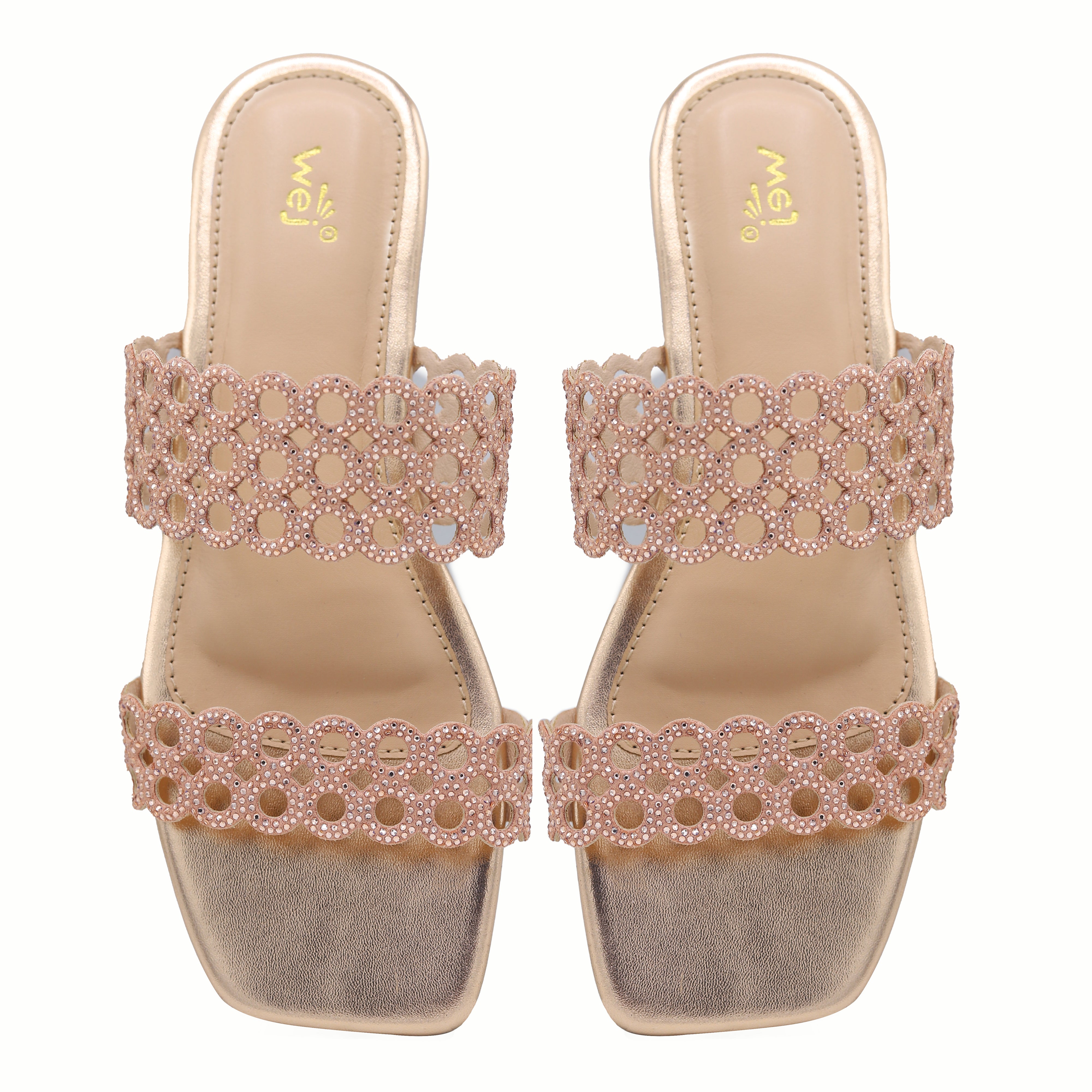 Crystal Lace Slide 8003583 Peach