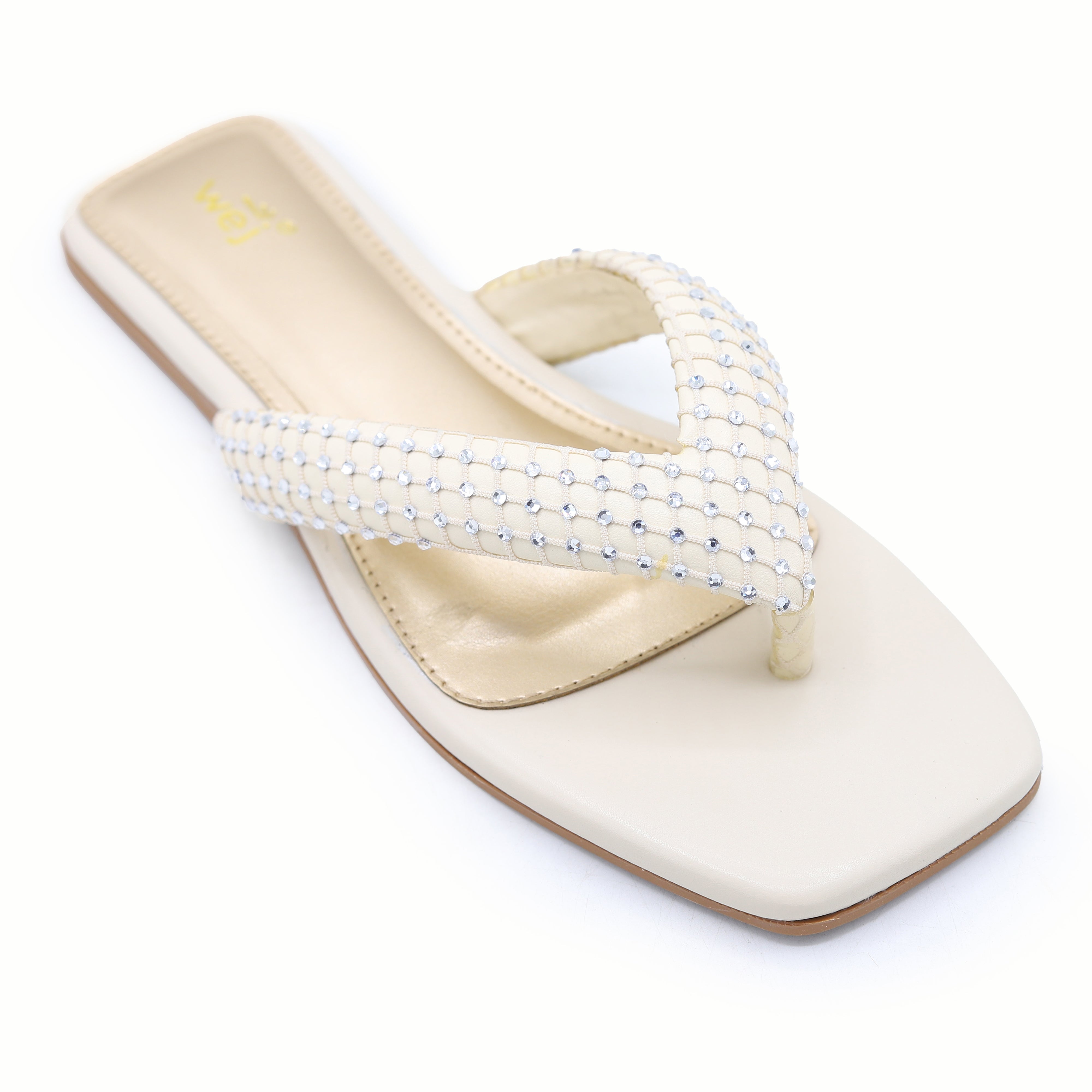 Crystal Studded 800199 Nude - E Fashion