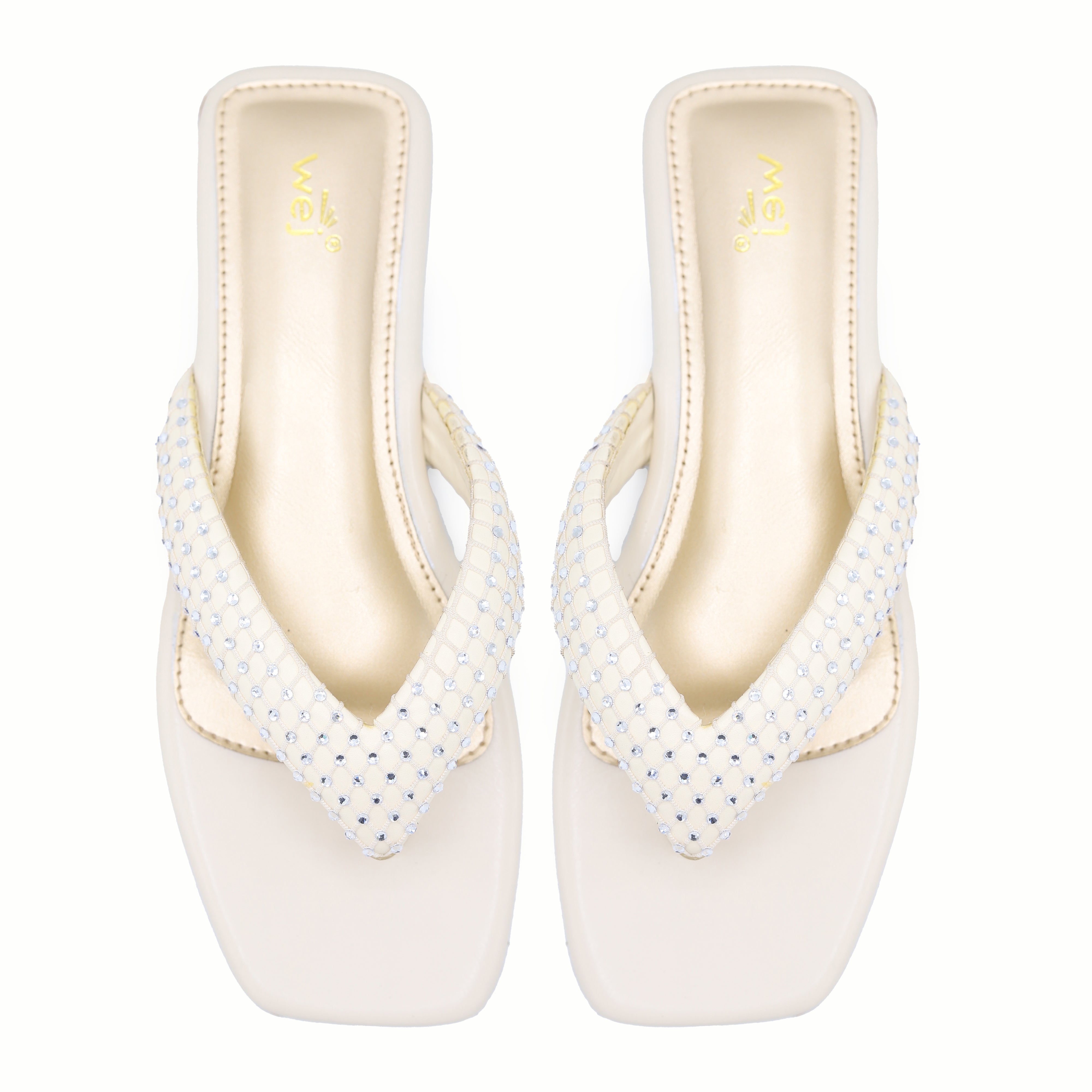 Crystal Studded 800199 Nude - E Fashion