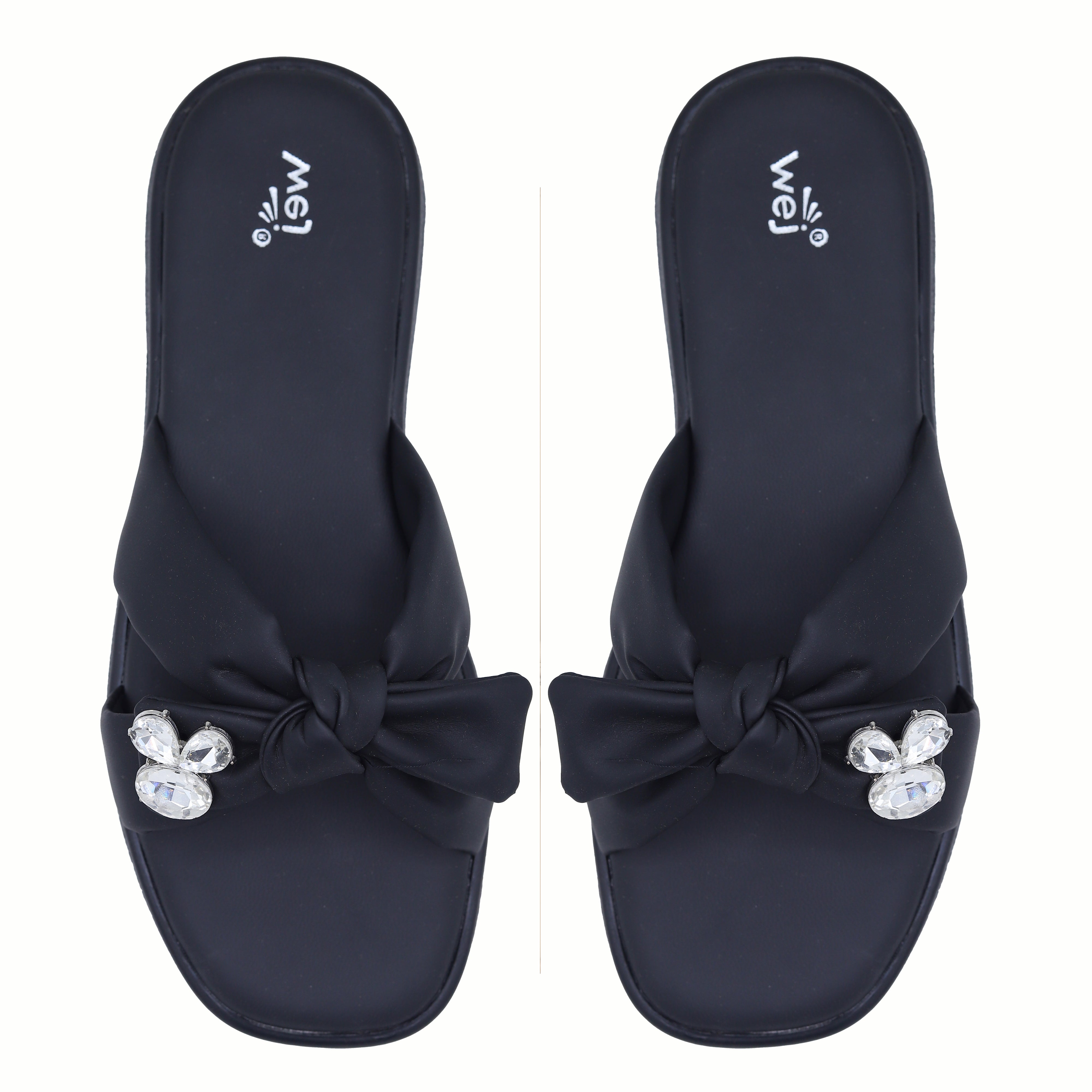 Crystal Bow Flat 8003576 Black