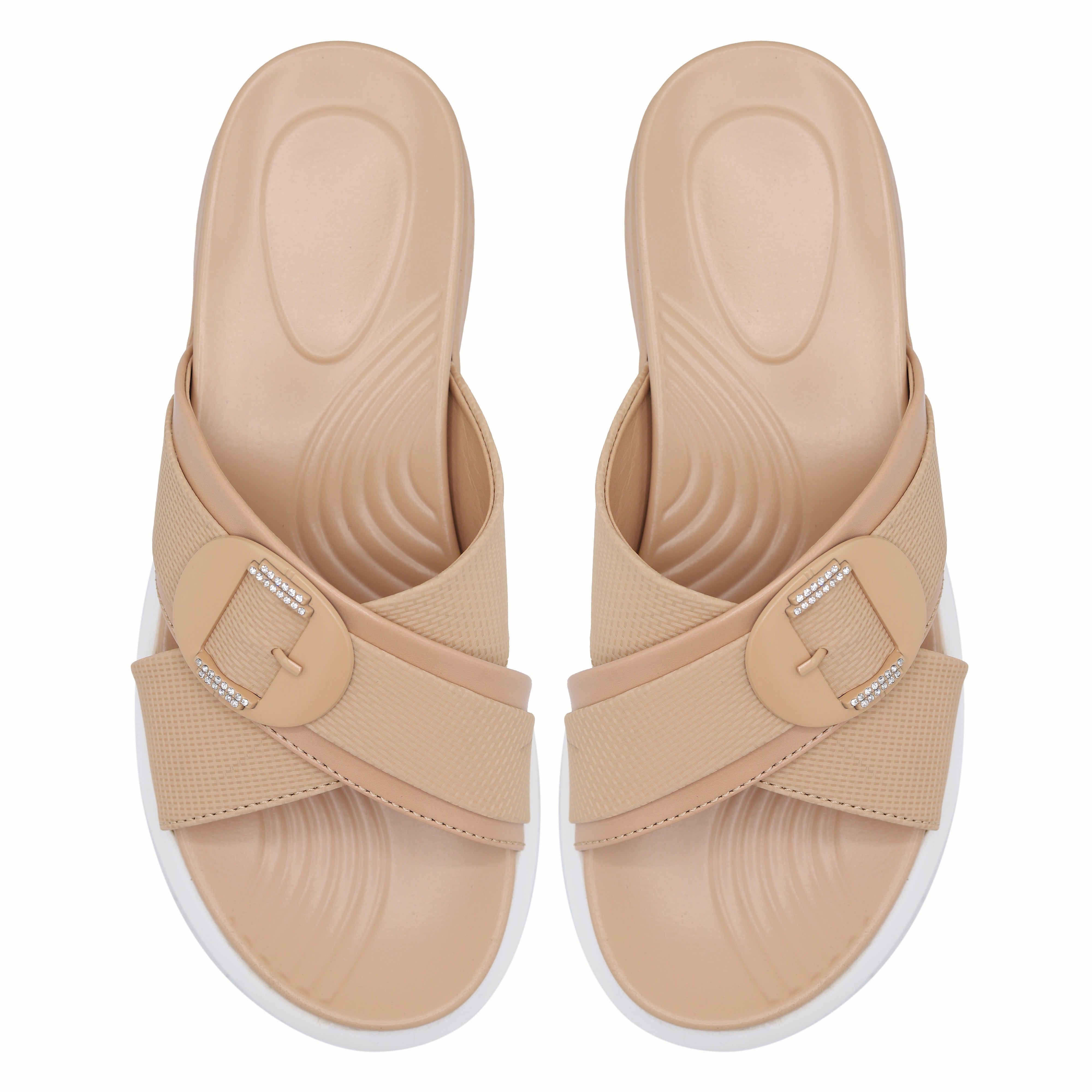 Crystal Bar Buckle 8003673 Beige