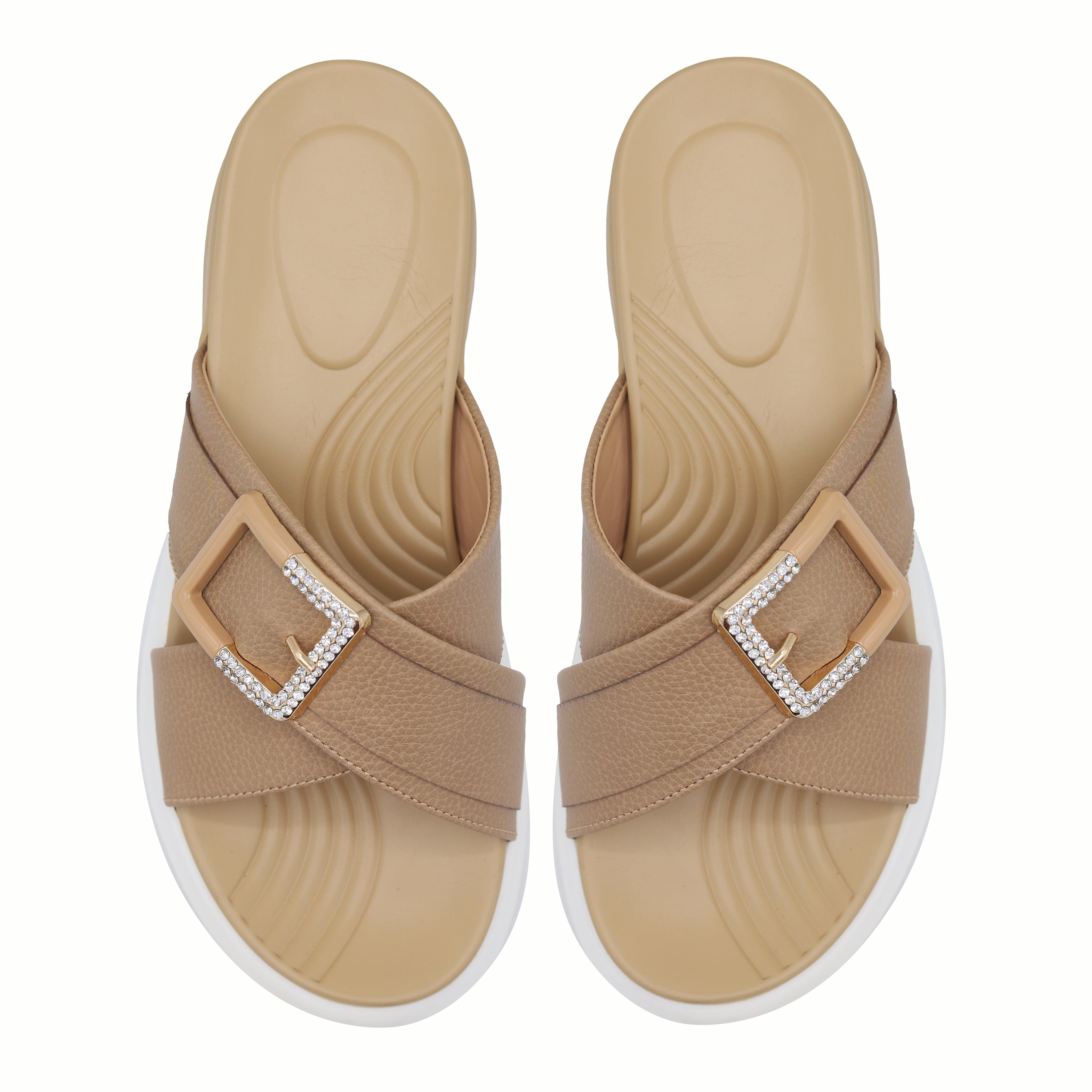 Crystal Pavé Buckle 8003675 Beige