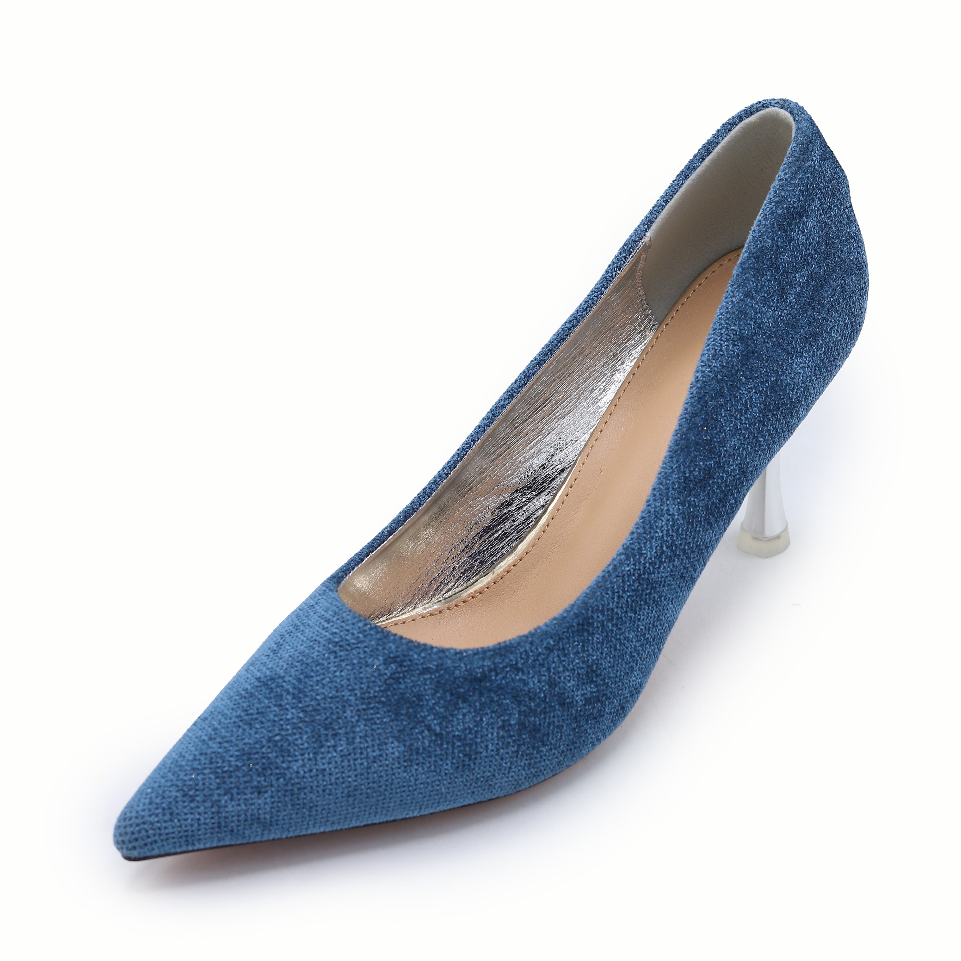 Suede Court Shoes 8108158 Blue