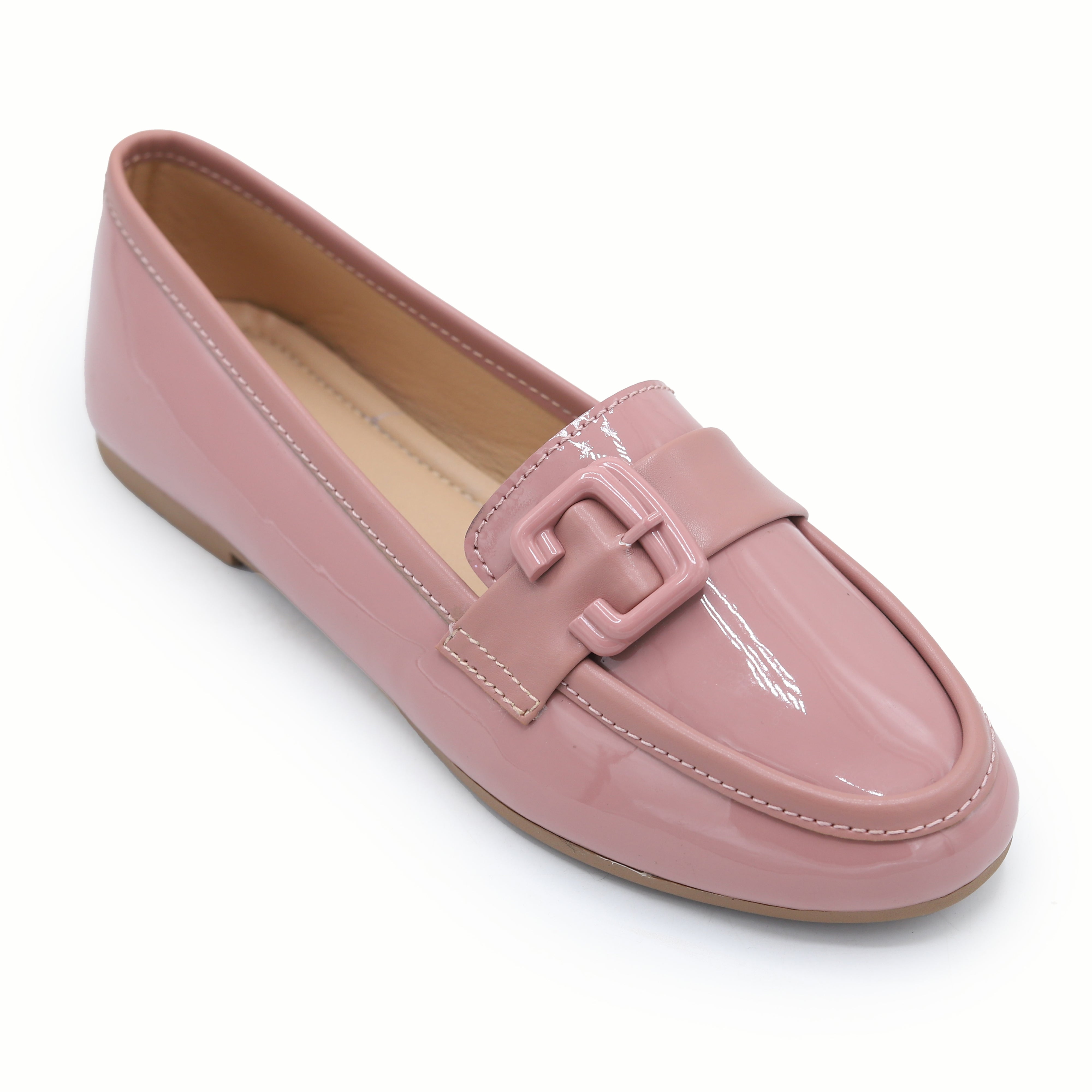 Patent Moccasin Shoes | D Pink| 8004671