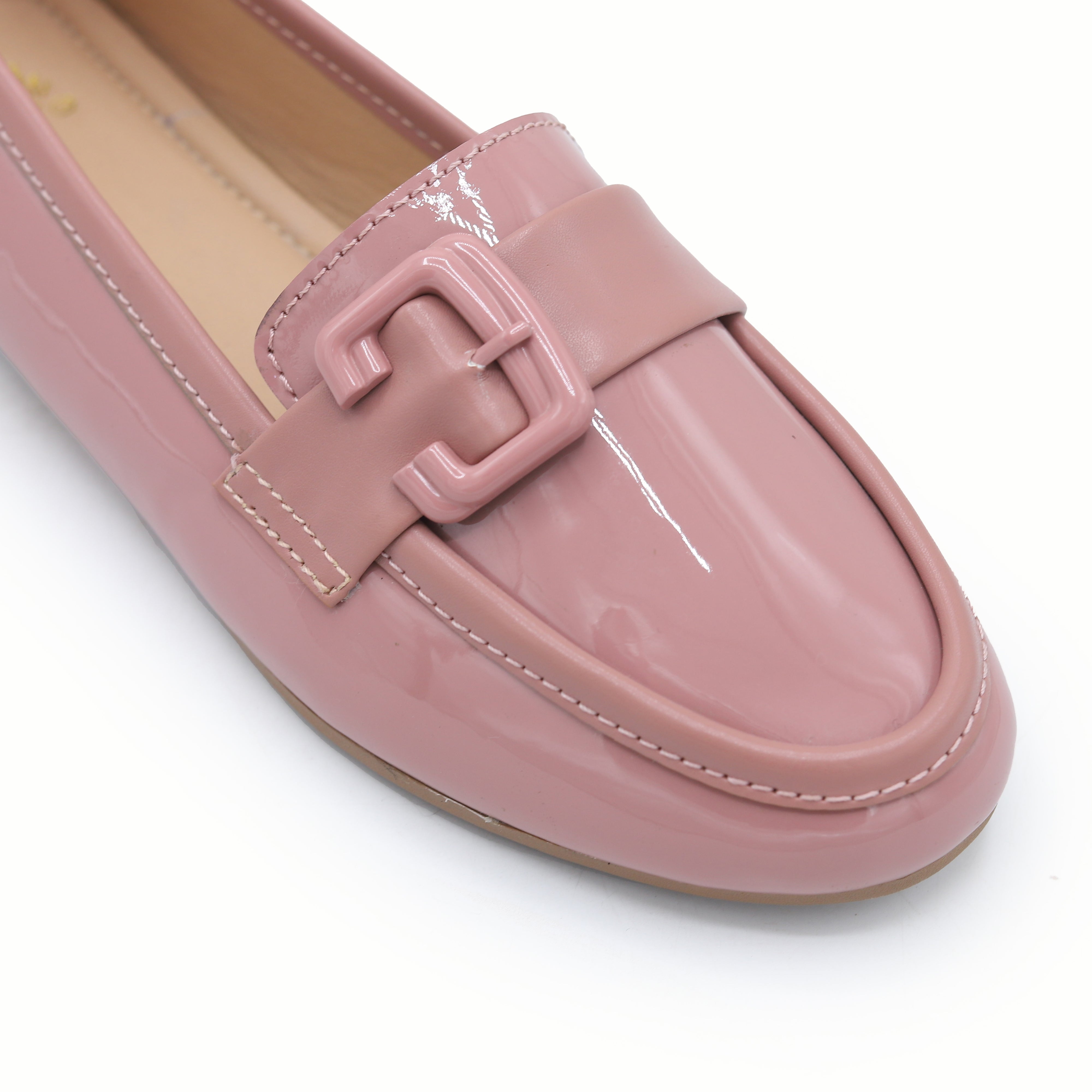 Patent Moccasin Shoes | D Pink| 8004671
