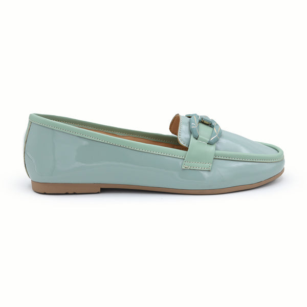 Patent Flat Moccasin | Mint | 8004672