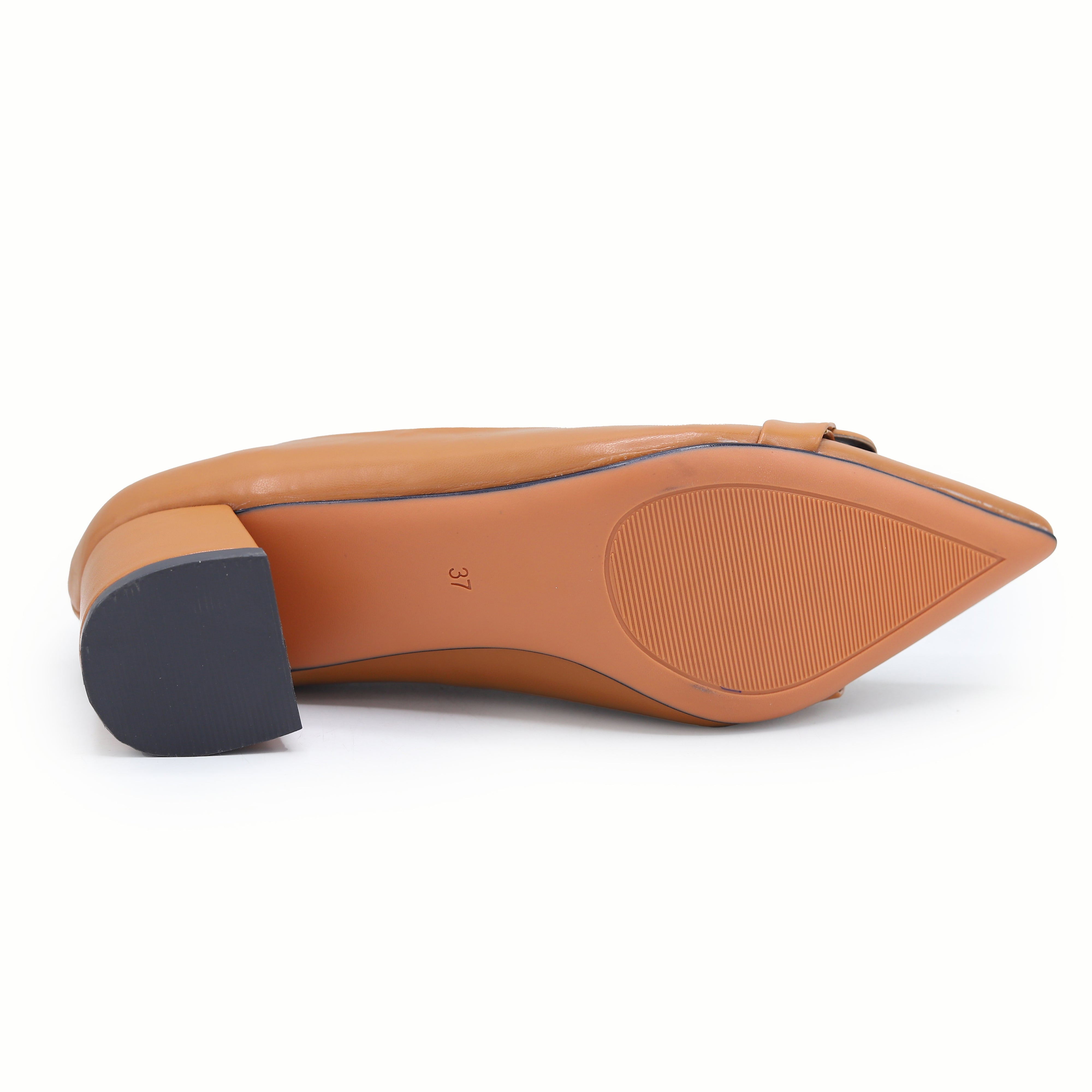 Block Heel Court Shoes | Tan | 8108334