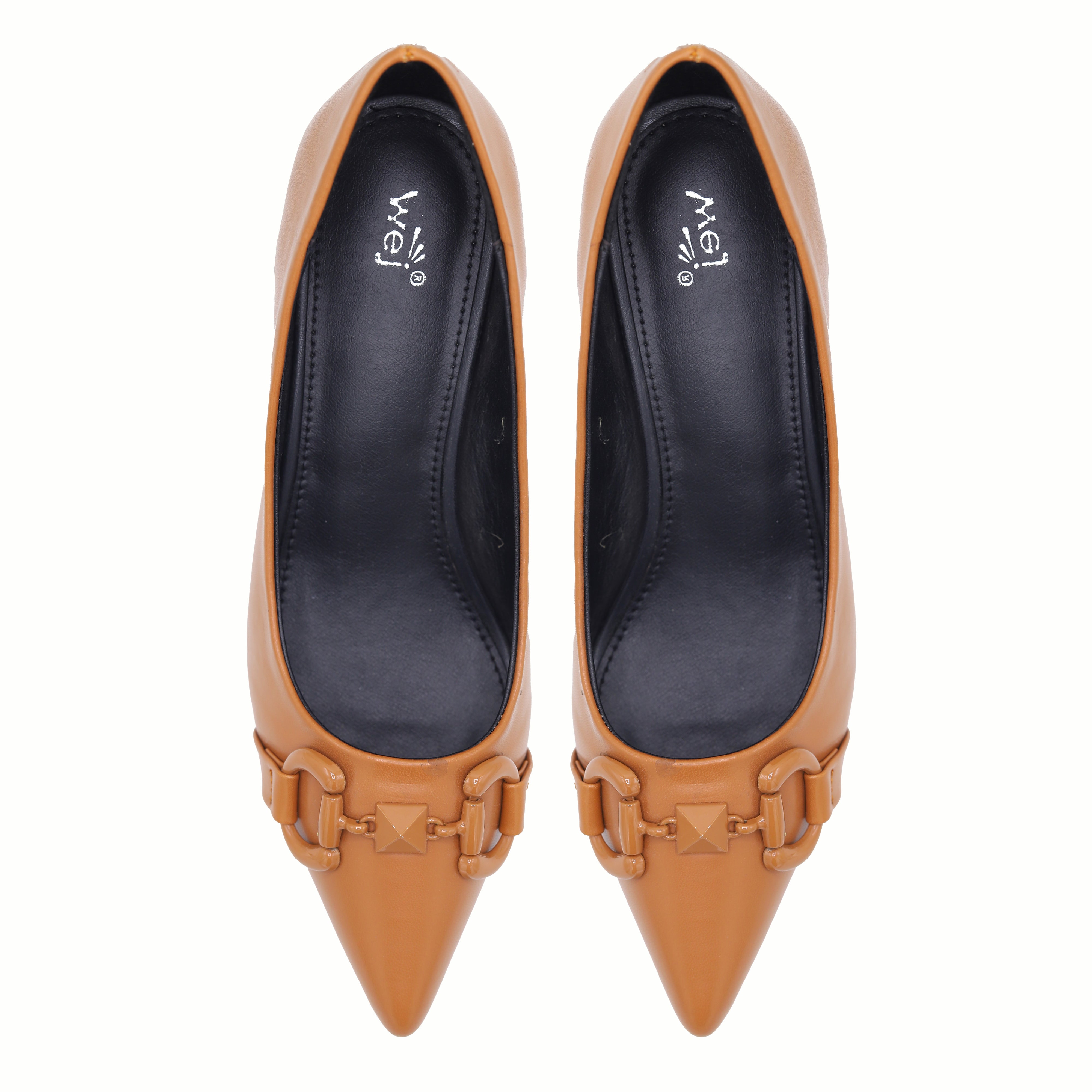Block Heel Court Shoes | Tan | 8108334