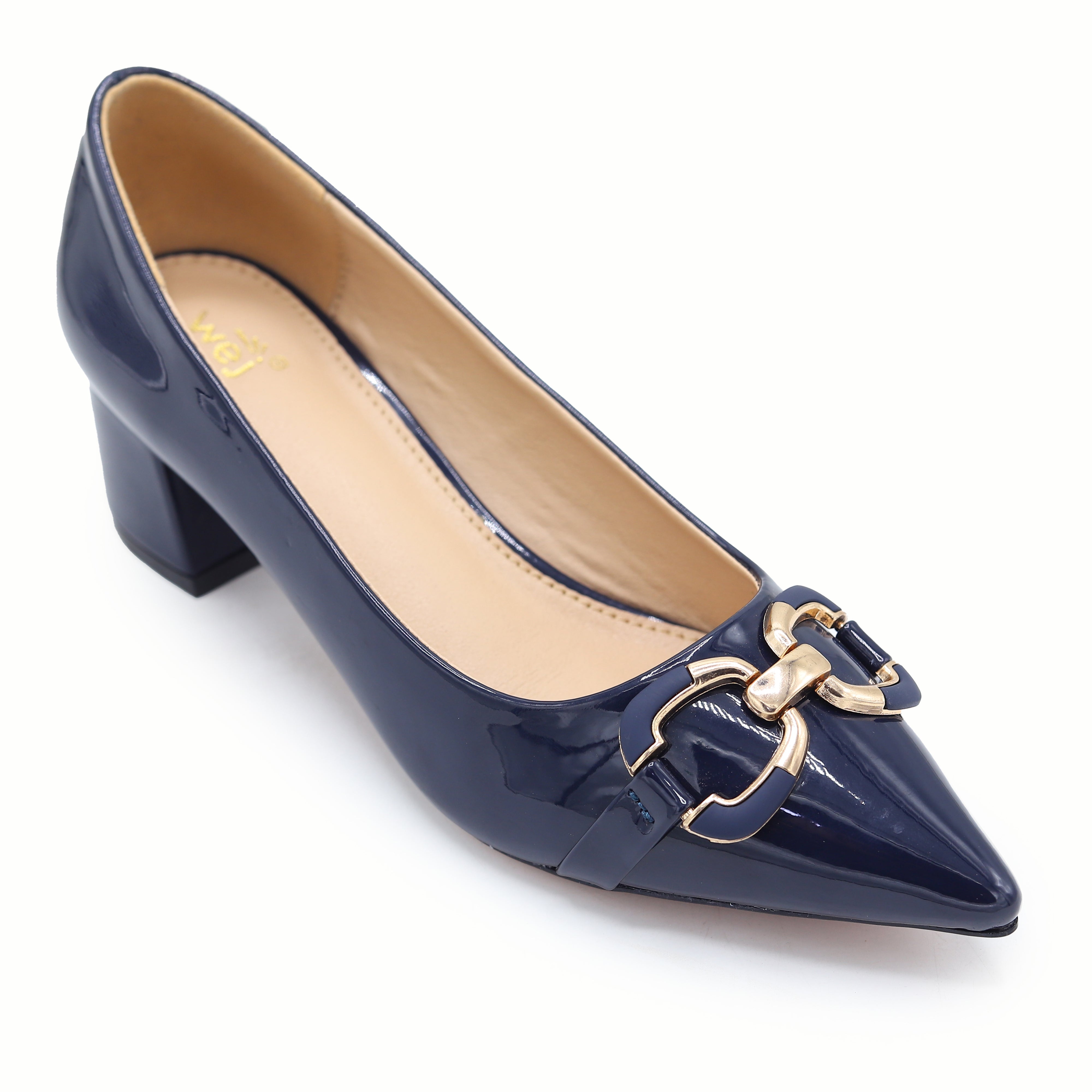 Patent Block Heel | Navy | 8108333