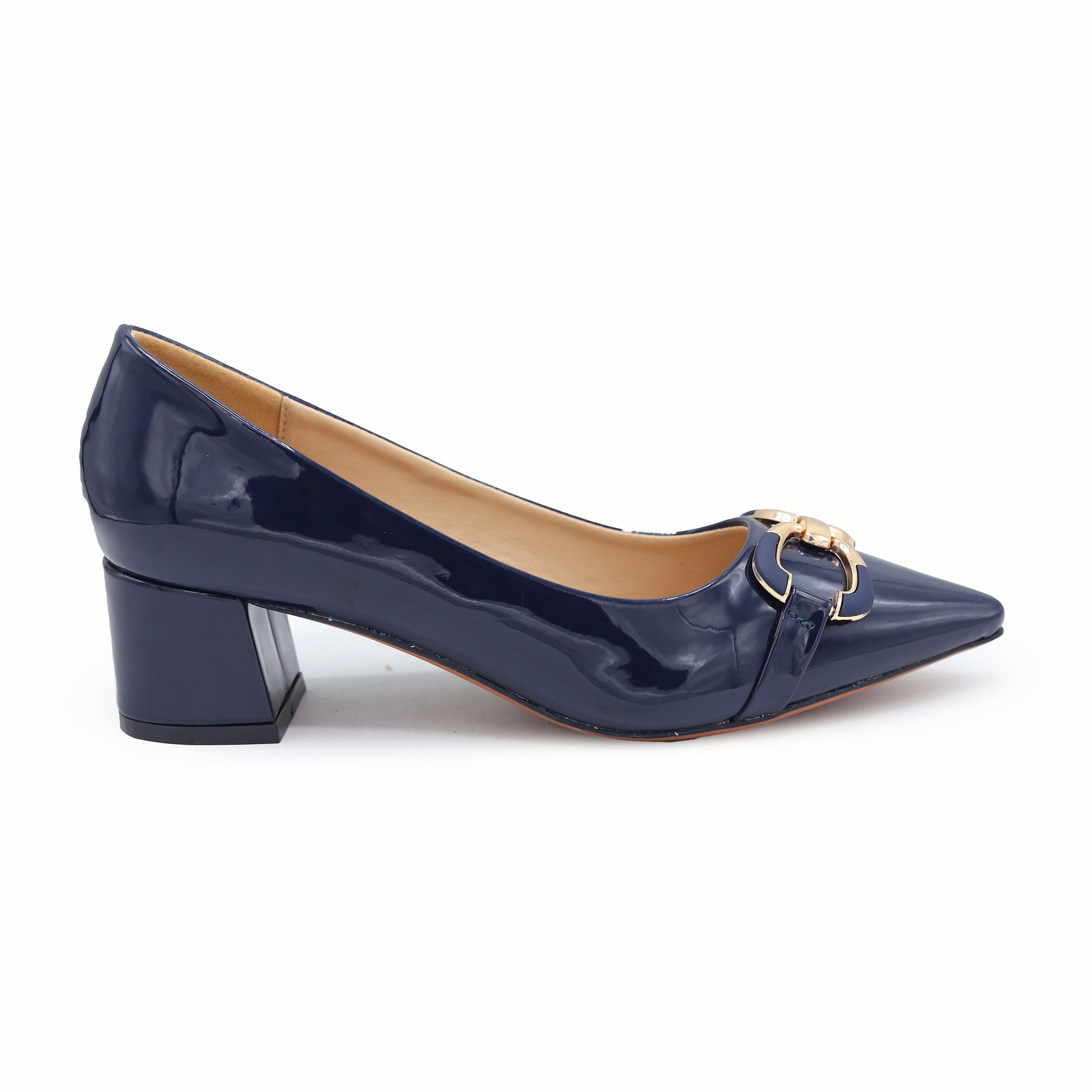 Patent Block Heel | Navy | 8108333