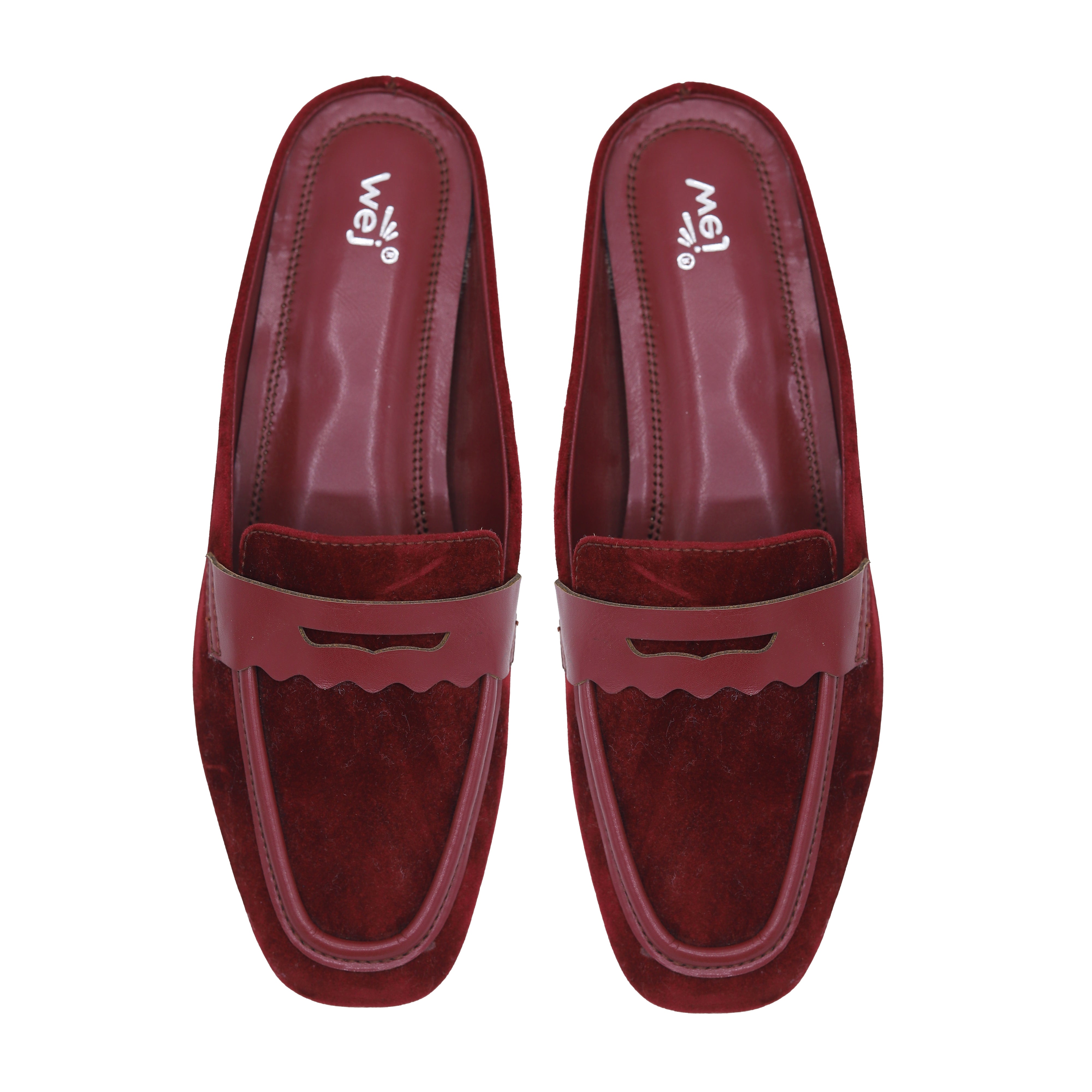 Suede Mules 8007249 Maroon