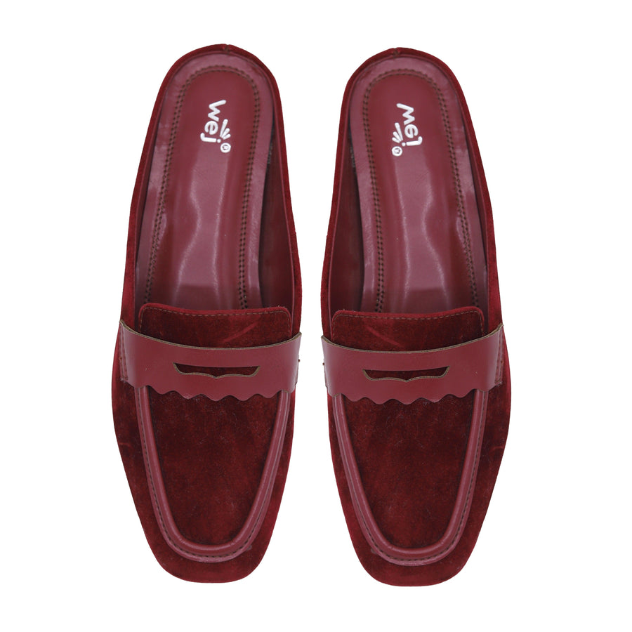 Suede Mules 8007249 Maroon