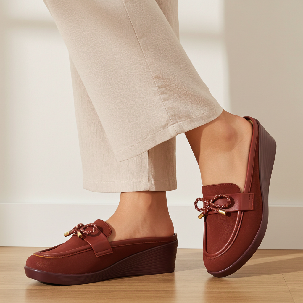 Maroon Women Half shoes - 8007193