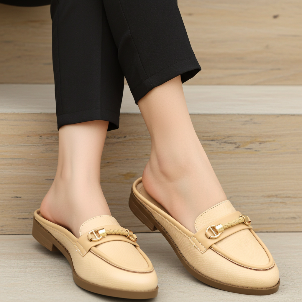 Beige Slip-On Loafers / 8007180
