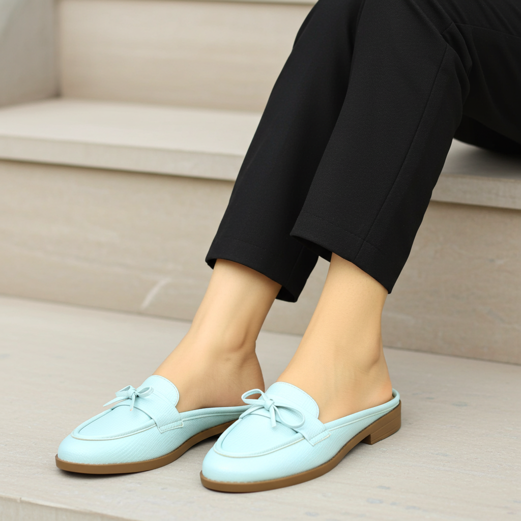 Stylish Mint slip-on mules / 8007184