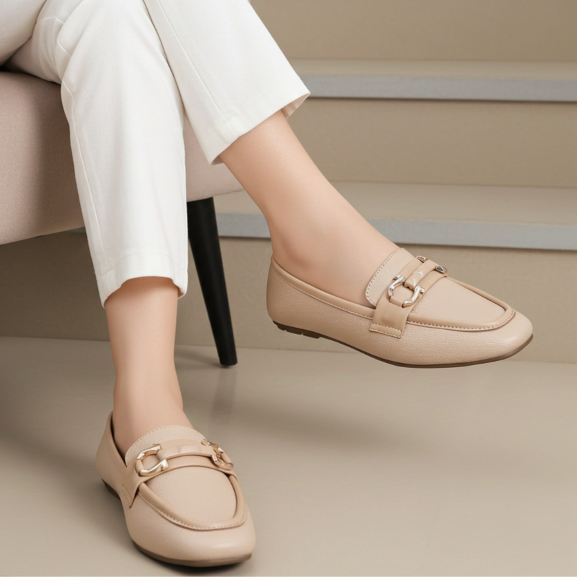 Women's Beige Pump Shoes - 8004419