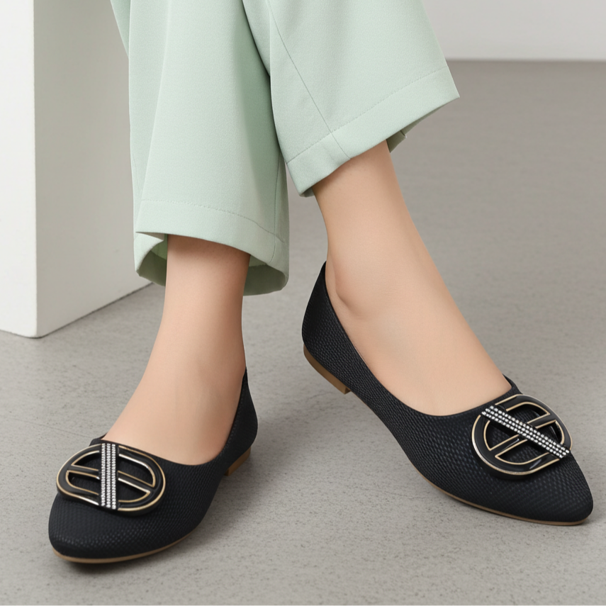 Black Comfortable Pumps Shoes - 8006343