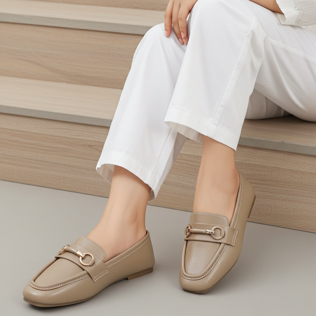 Square Toe Brass Loafers - 8004412