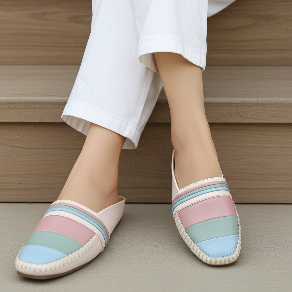 Nude Meadow Pastel Mules - 8004339