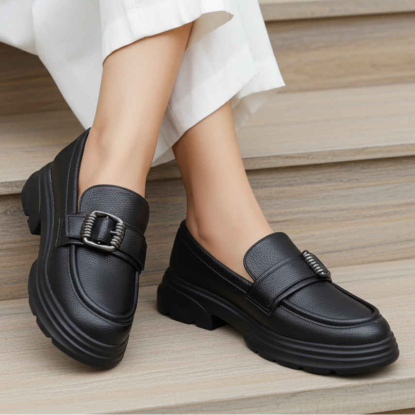 Women's Chunky Lug Sole Footwear 8004426 Black