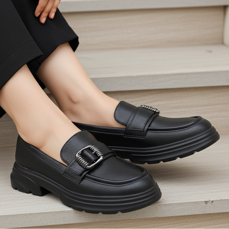 Women's Chunky Lug Sole Footwear 8004426 Black