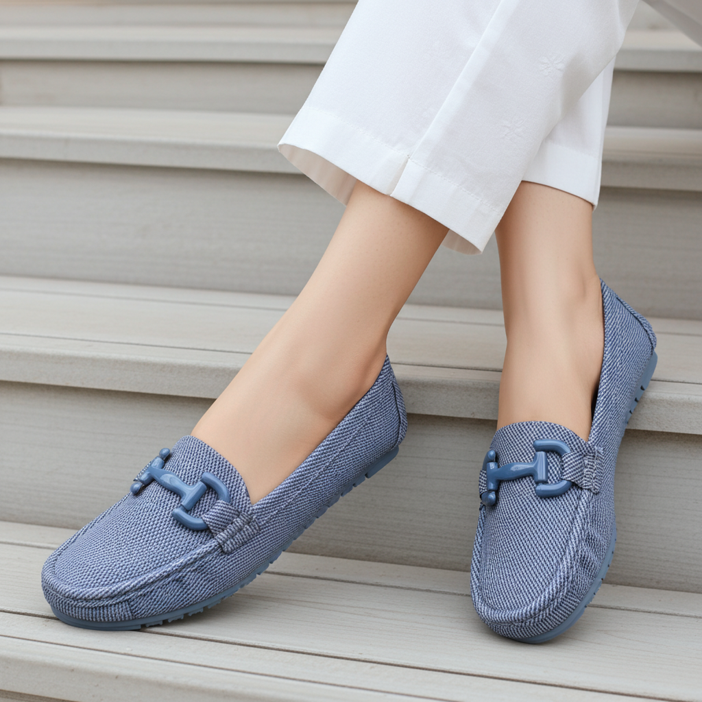 Blue Loafer Flats Women's Comfort Shoes 8004353 Blue