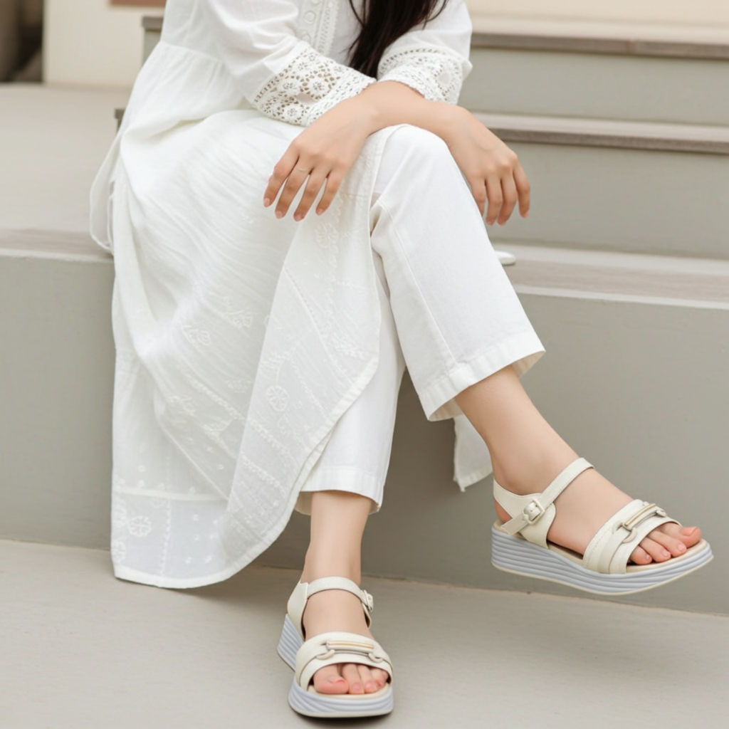 WEJ Soft Sole Strap Sandals - 8002209 Fawn
