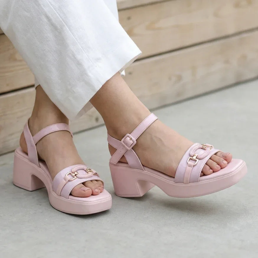 Block Heel Sandals 8002287 Pink