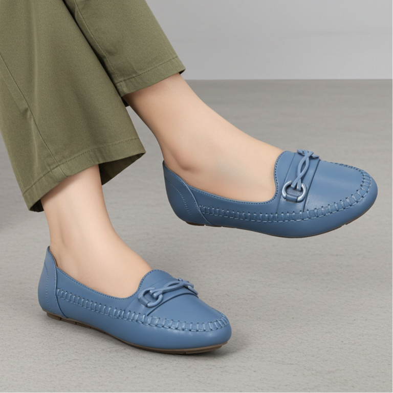 Blue Women's Loafers - 8004380