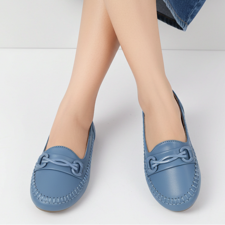 Blue Women's Loafers - 8004380