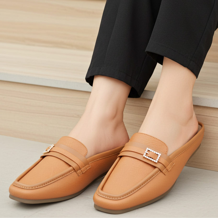 Tan Brown Women Loafers 8004364
