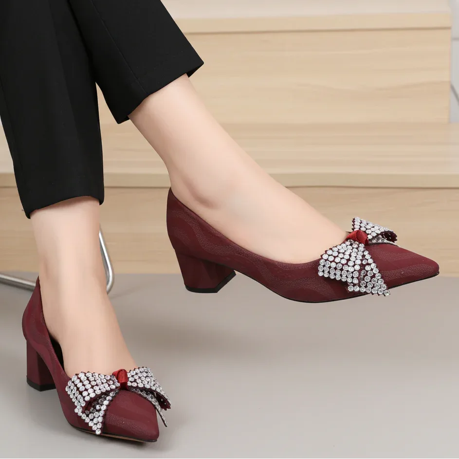 burgundy dress shoes ladies Burgundy Block Heels